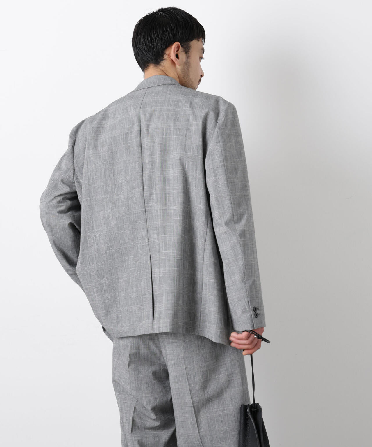 グレンチェックダブルブレストジャケット(セットアップ可) 6686116202