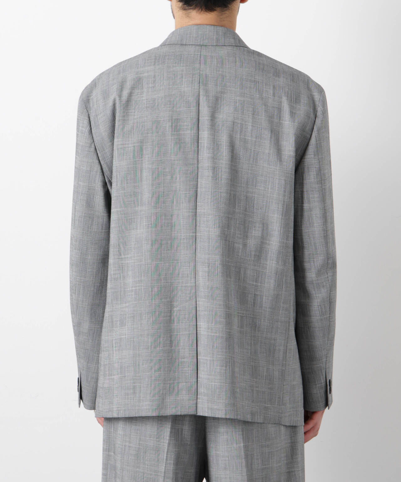 グレンチェックダブルブレストジャケット(セットアップ可) 6686116202