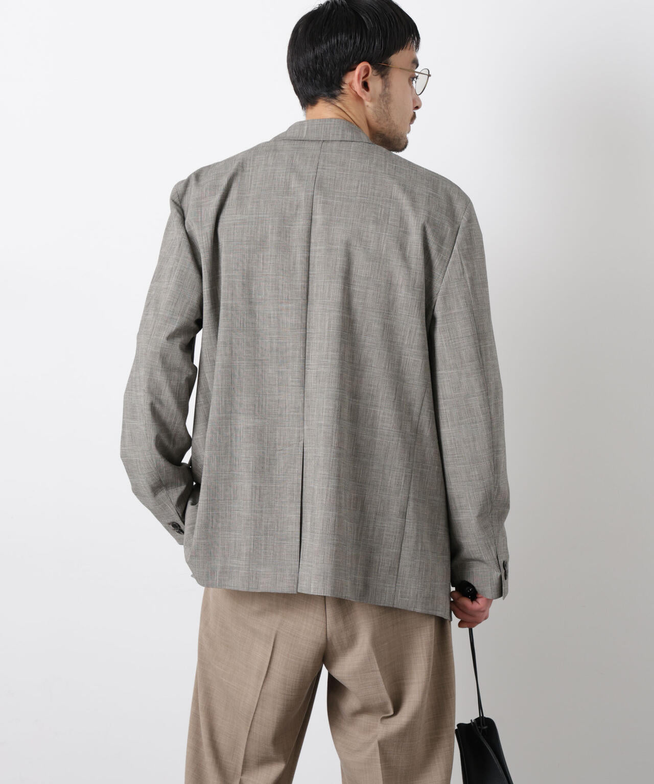 グレンチェックダブルブレストジャケット(セットアップ可) 6686116202