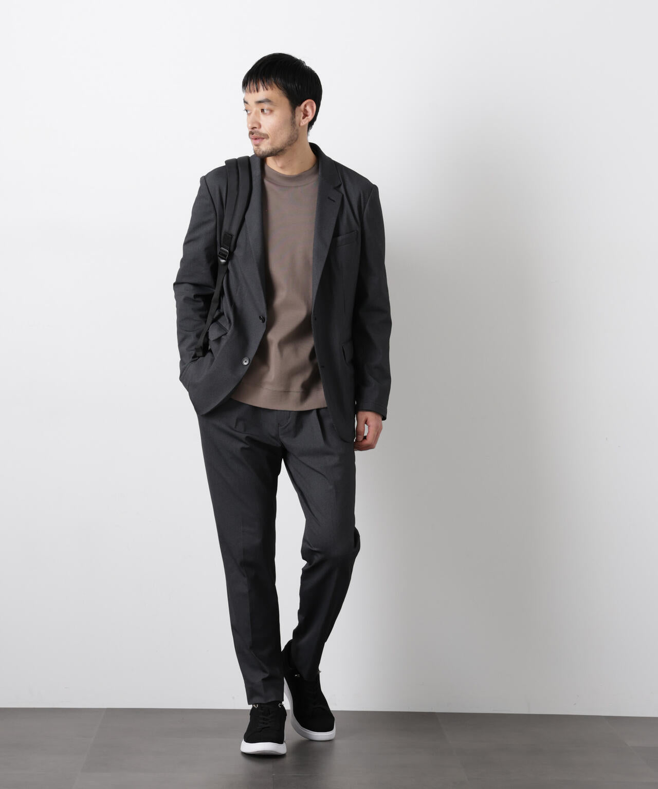 【大人気セットアップ】「Damerino」 軽量ジャージーデニムライクストレッチセットアップ 6686118202