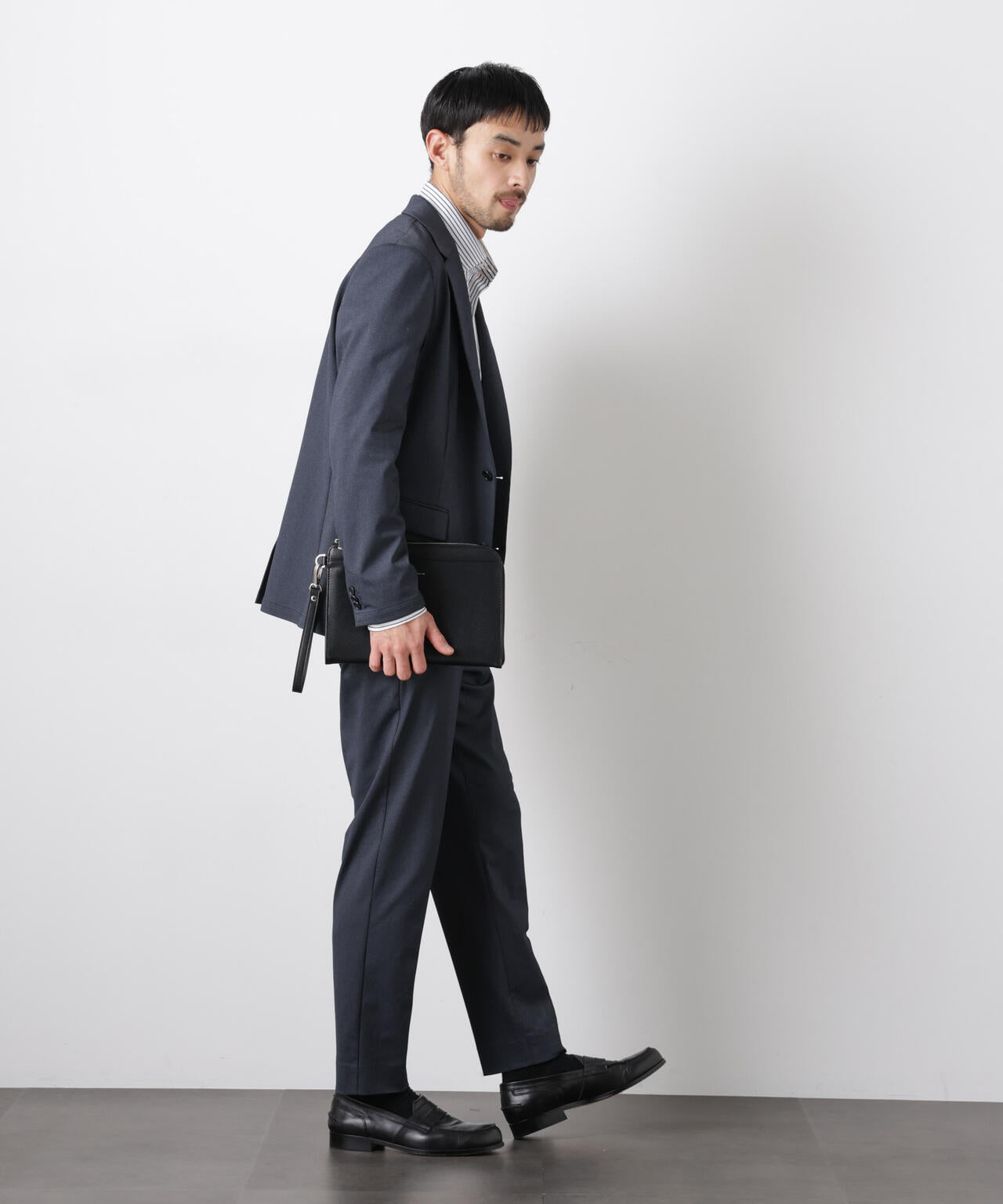 【大人気セットアップ】「Damerino」 軽量ジャージーデニムライクストレッチセットアップ 6686118202