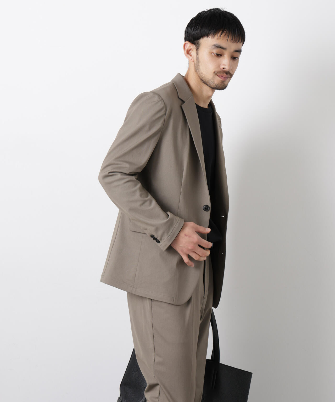 【大人気セットアップ】「Damerino」 軽量ジャージーデニムライクストレッチセットアップ 6686118202