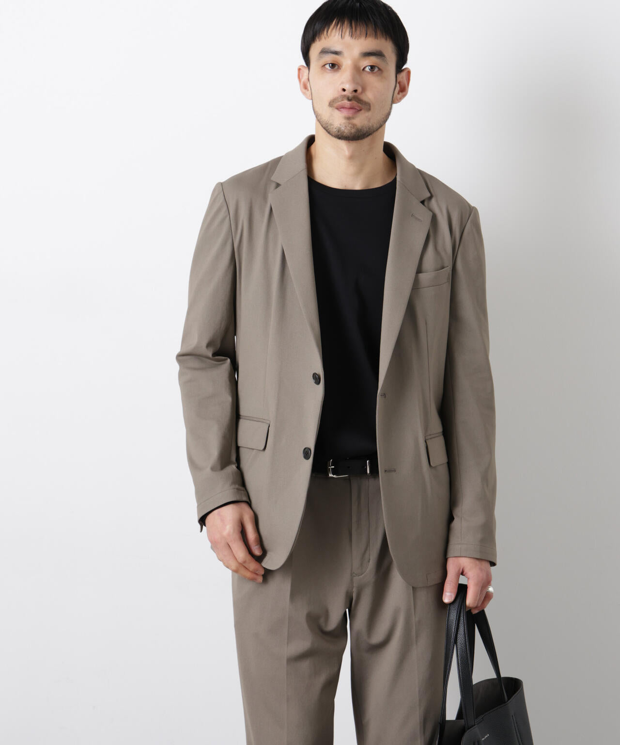 【大人気セットアップ】「Damerino」 軽量ジャージーデニムライクストレッチセットアップ 6686118202