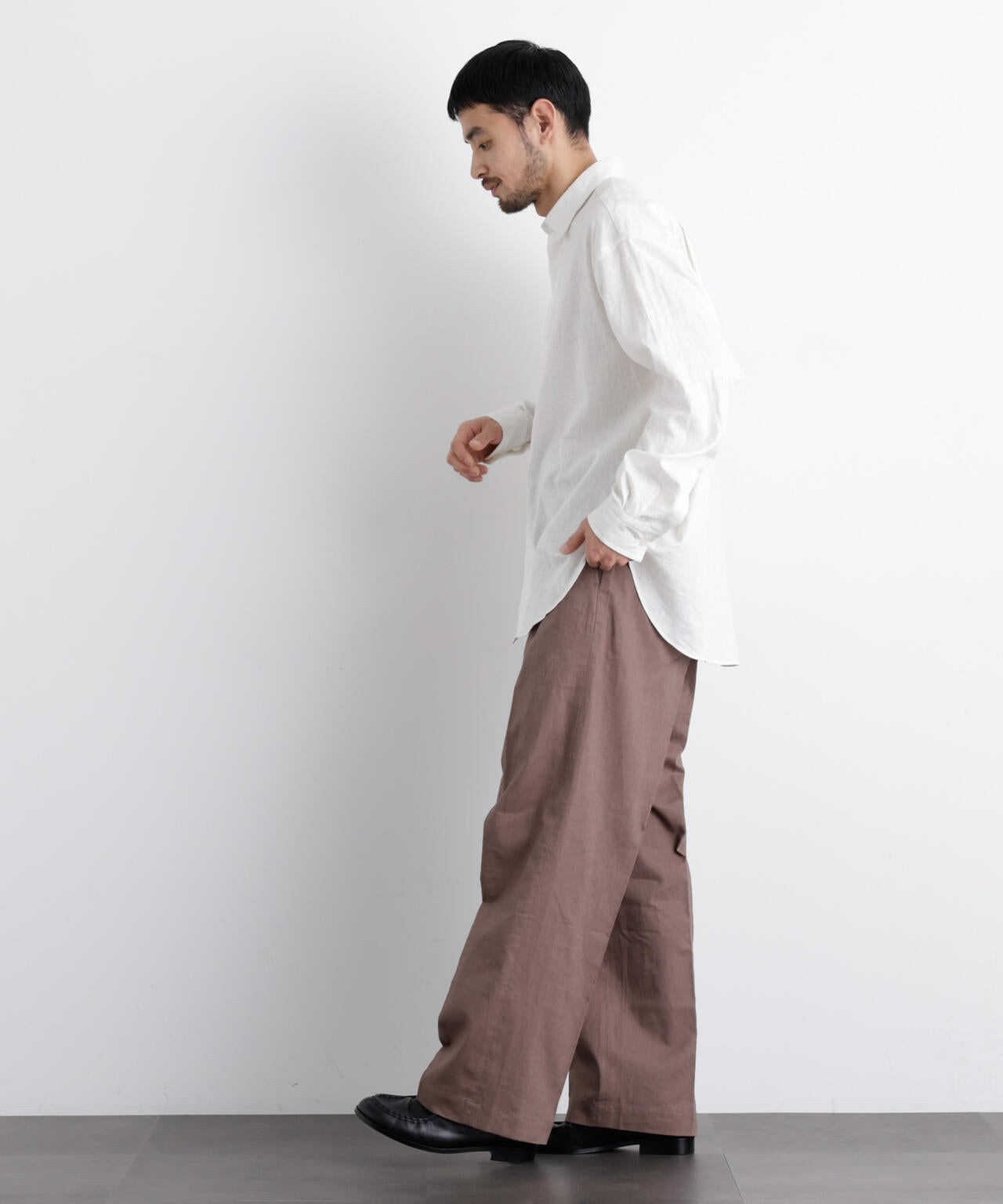 「FRENCH LINEN」リネンコットンレギュラーシャツ 6686120201