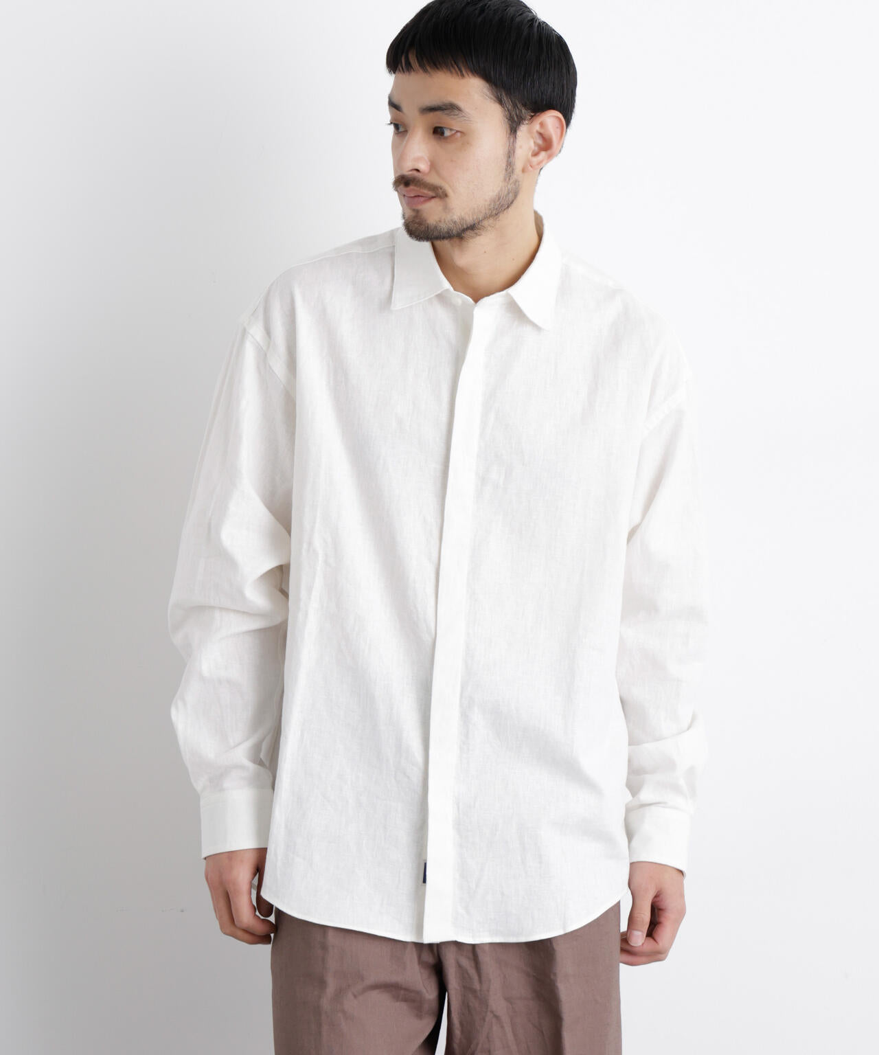 「FRENCH LINEN」リネンコットンレギュラーシャツ 6686120201