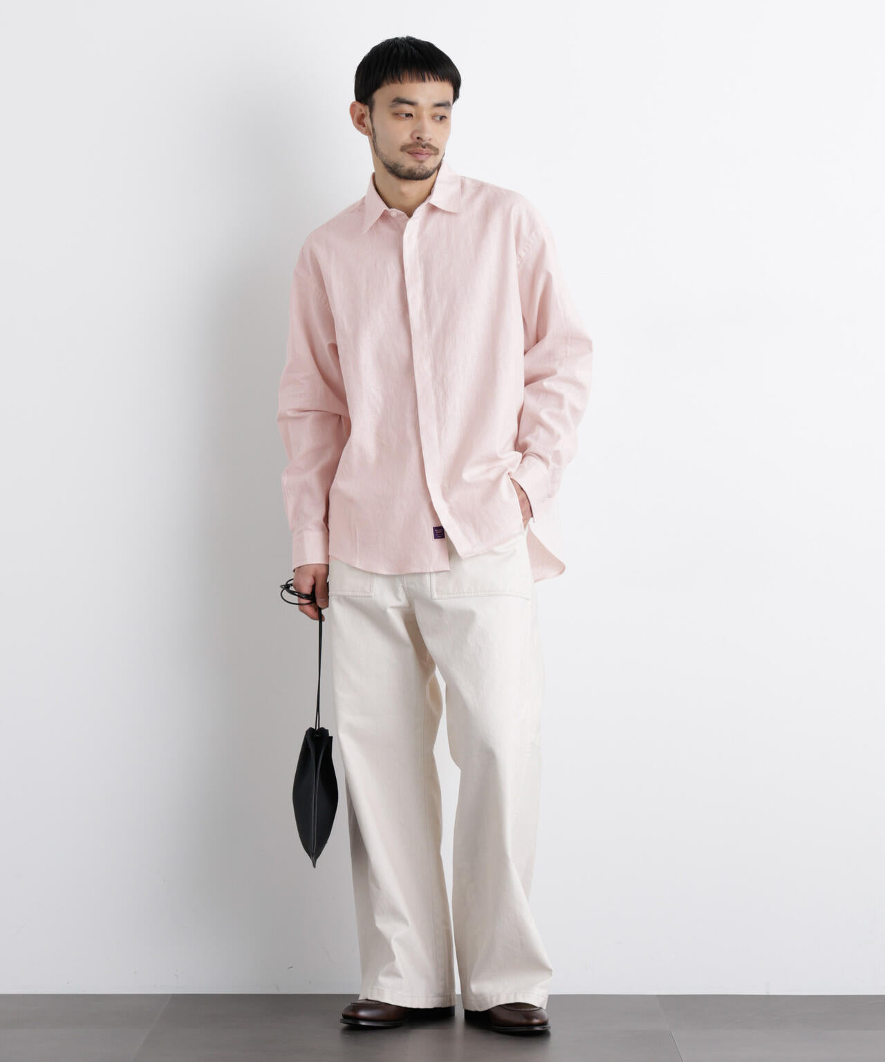「FRENCH LINEN」リネンコットンレギュラーシャツ 6686120201