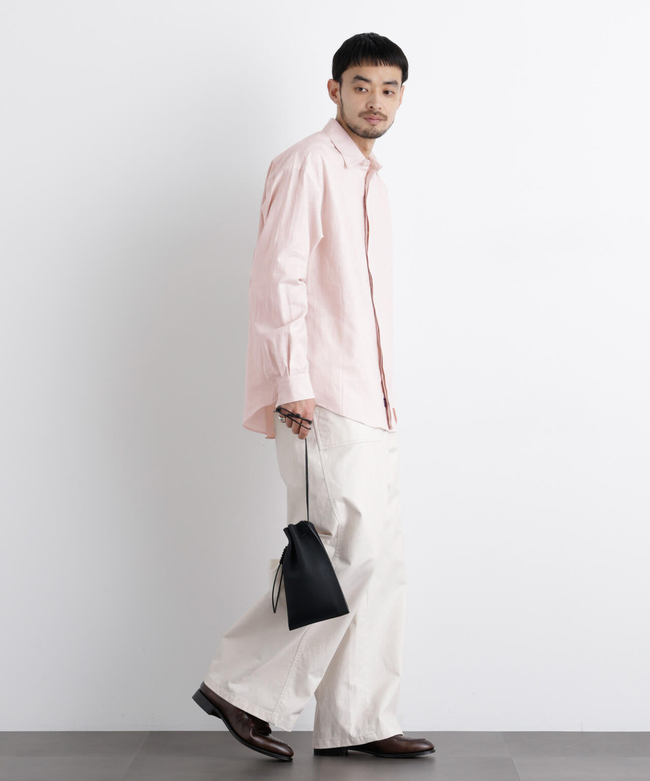 「FRENCH LINEN」リネンコットンレギュラーシャツ 6686120201