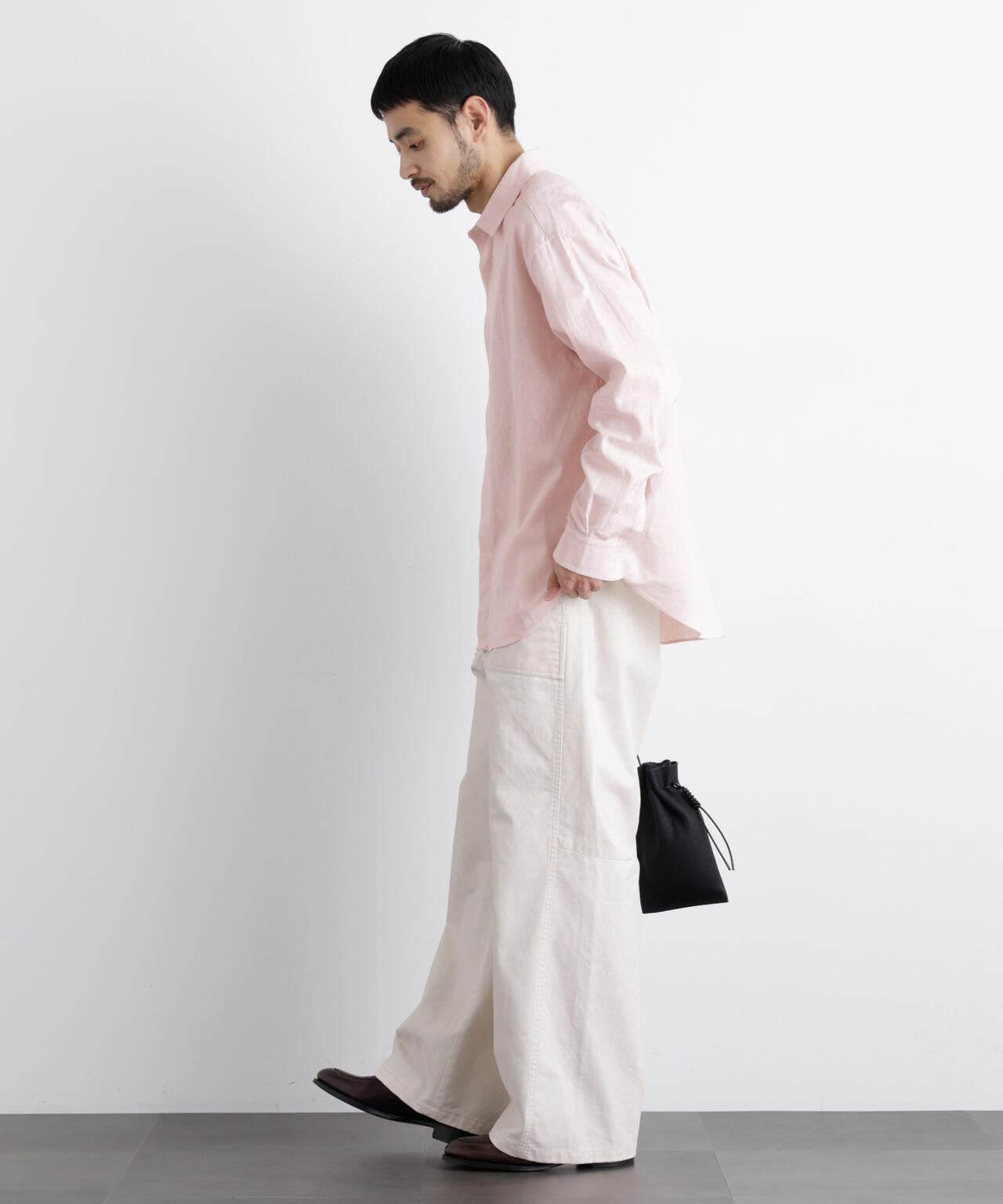 「FRENCH LINEN」リネンコットンレギュラーシャツ 6686120201