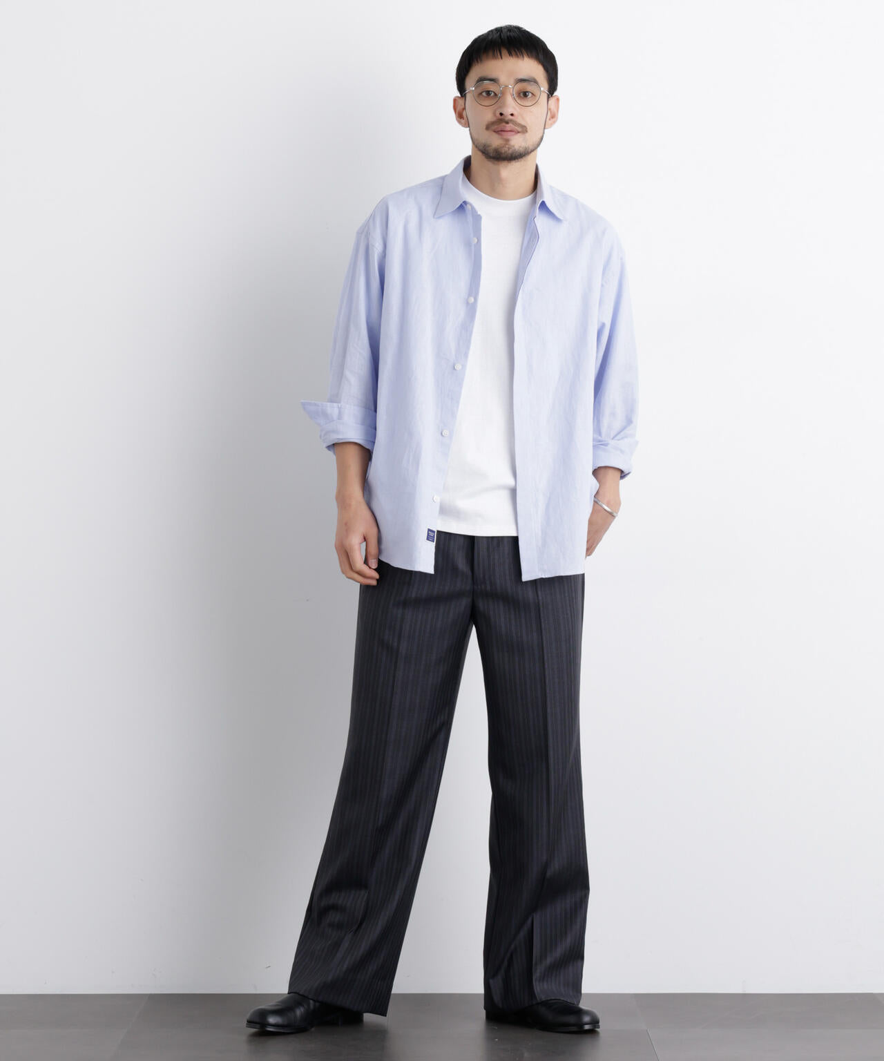 「FRENCH LINEN」リネンコットンレギュラーシャツ 6686120201