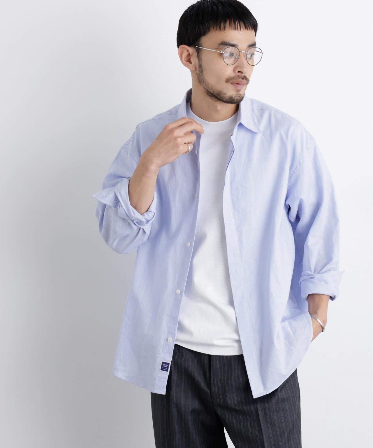 「FRENCH LINEN」リネンコットンレギュラーシャツ 6686120201