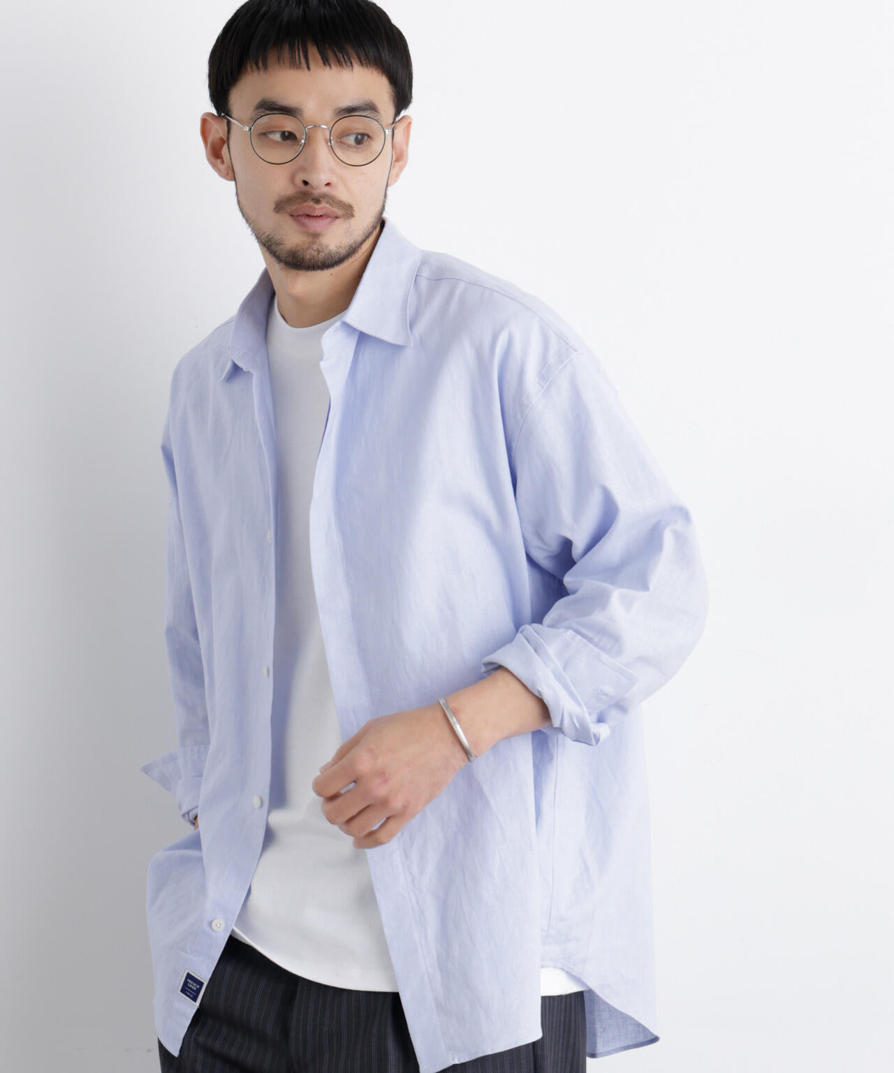 「FRENCH LINEN」リネンコットンレギュラーシャツ 6686120201