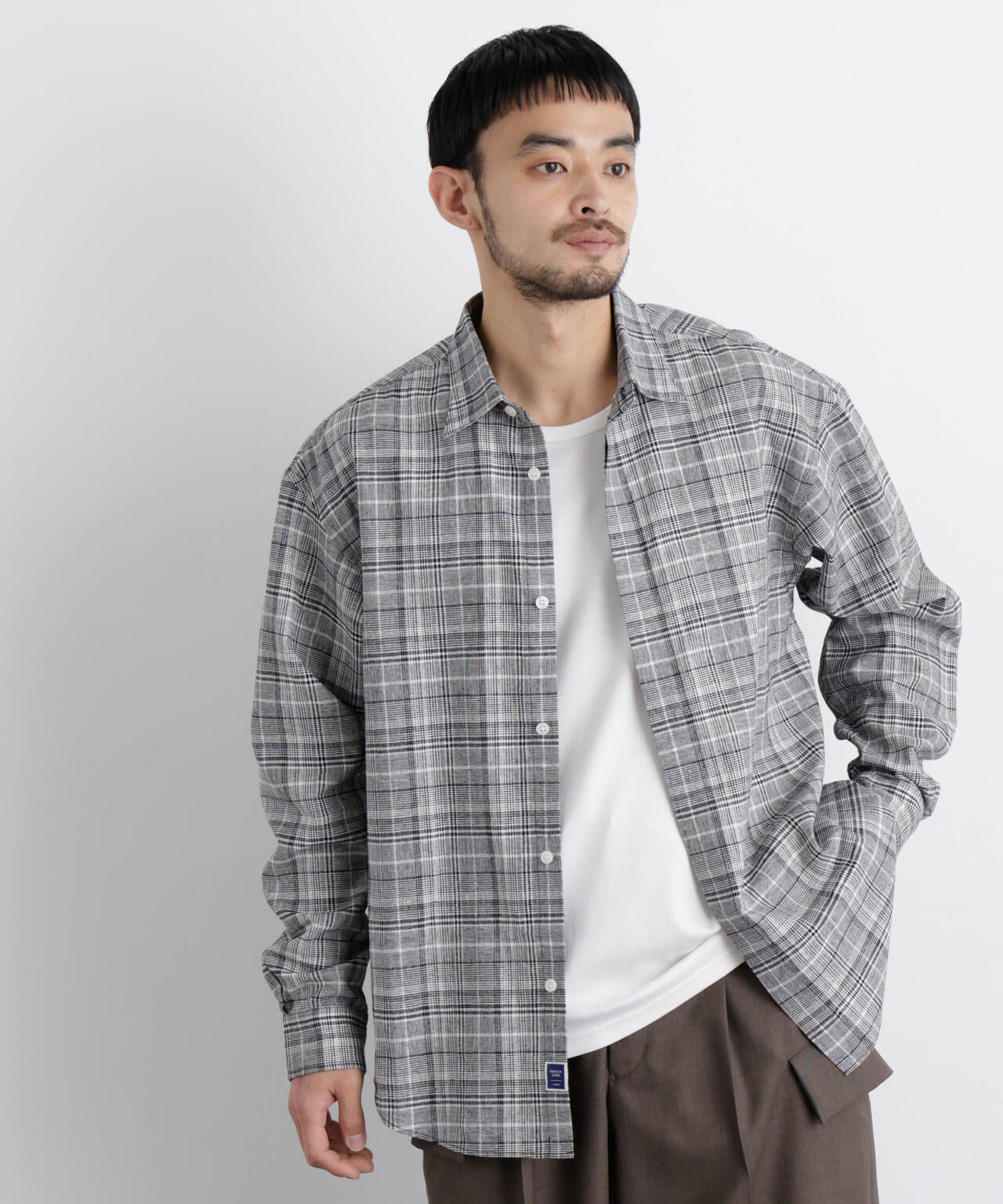 「FRENCH LINEN」リネンコットンレギュラーシャツ 6686120201