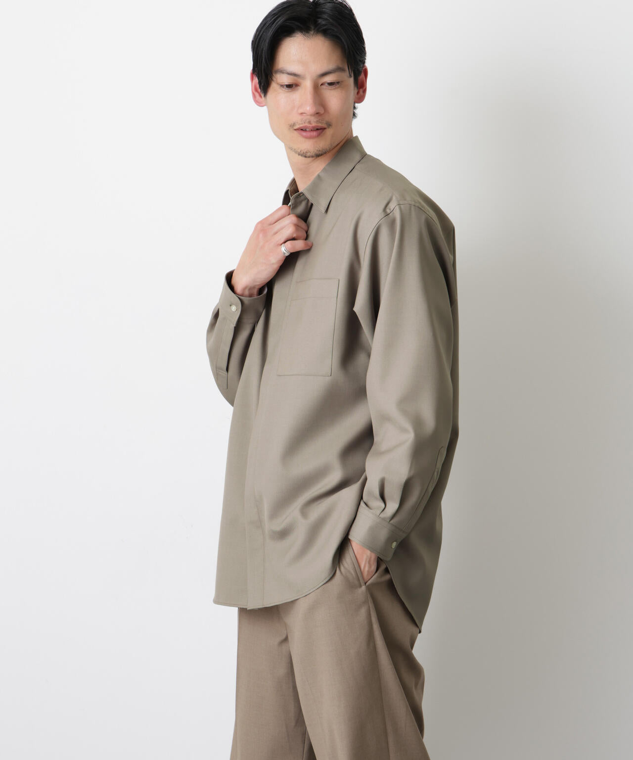 「Gavante」ドライギャバレギュラーカラーシャツ 6686120204