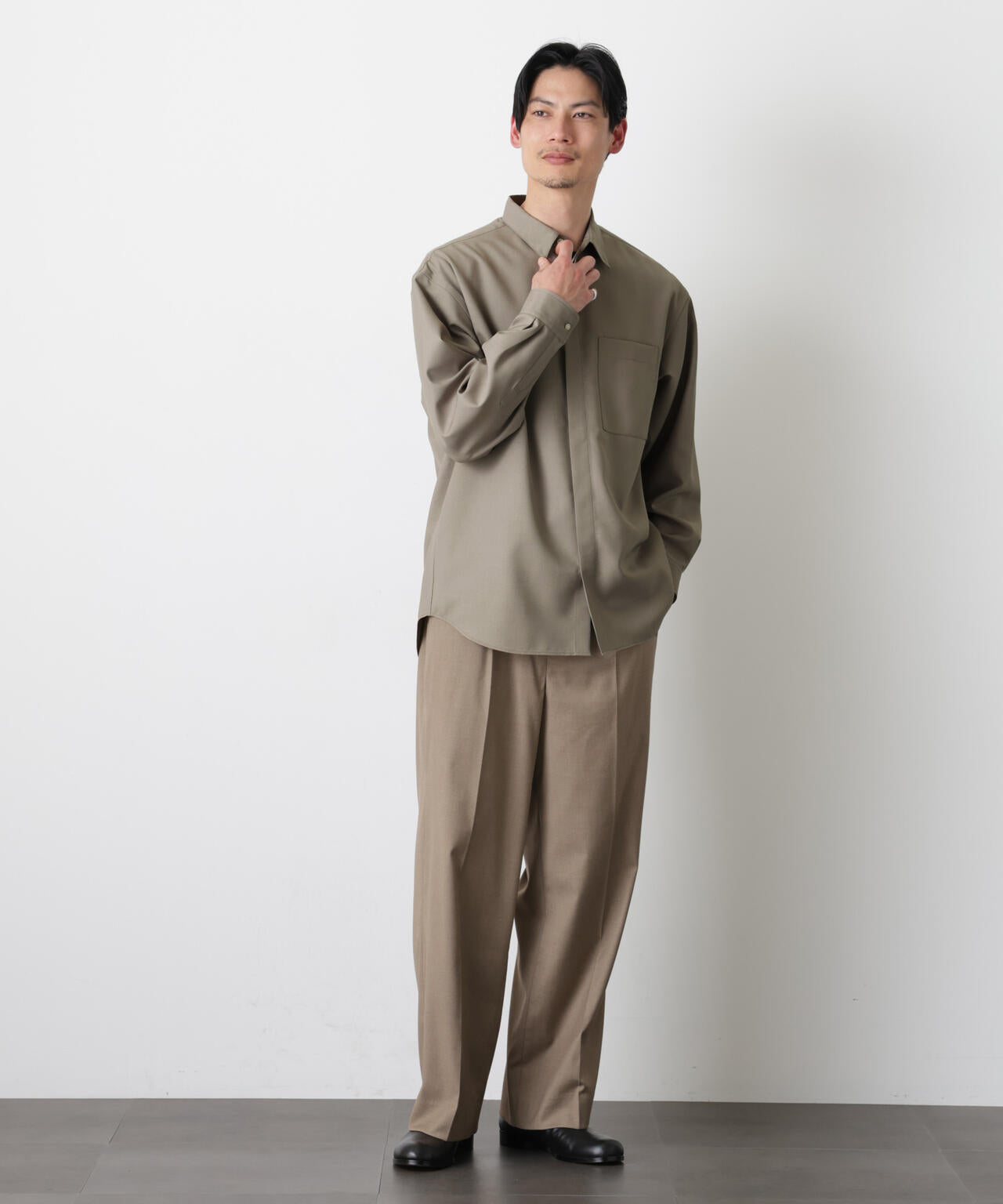 「Gavante」ドライギャバレギュラーカラーシャツ 6686120204