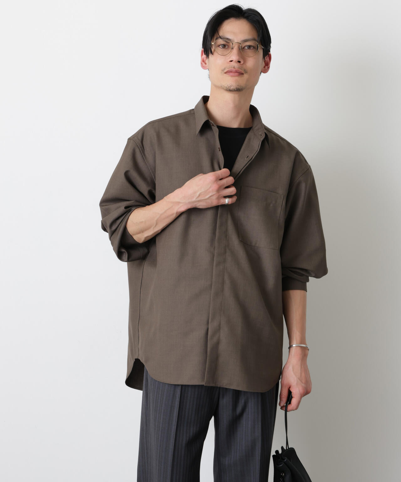 「Gavante」ドライギャバレギュラーカラーシャツ 6686120204