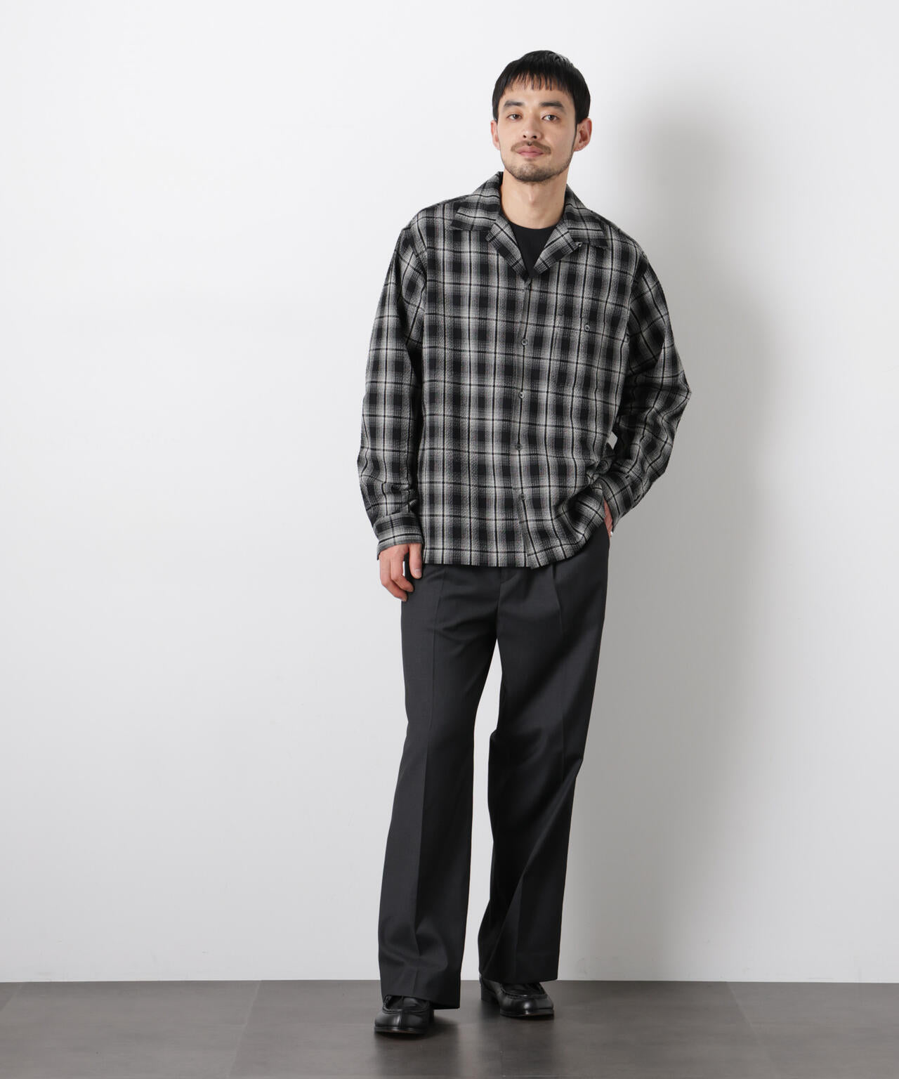 マイクロシアサッカーチェックシャツ 6686120211