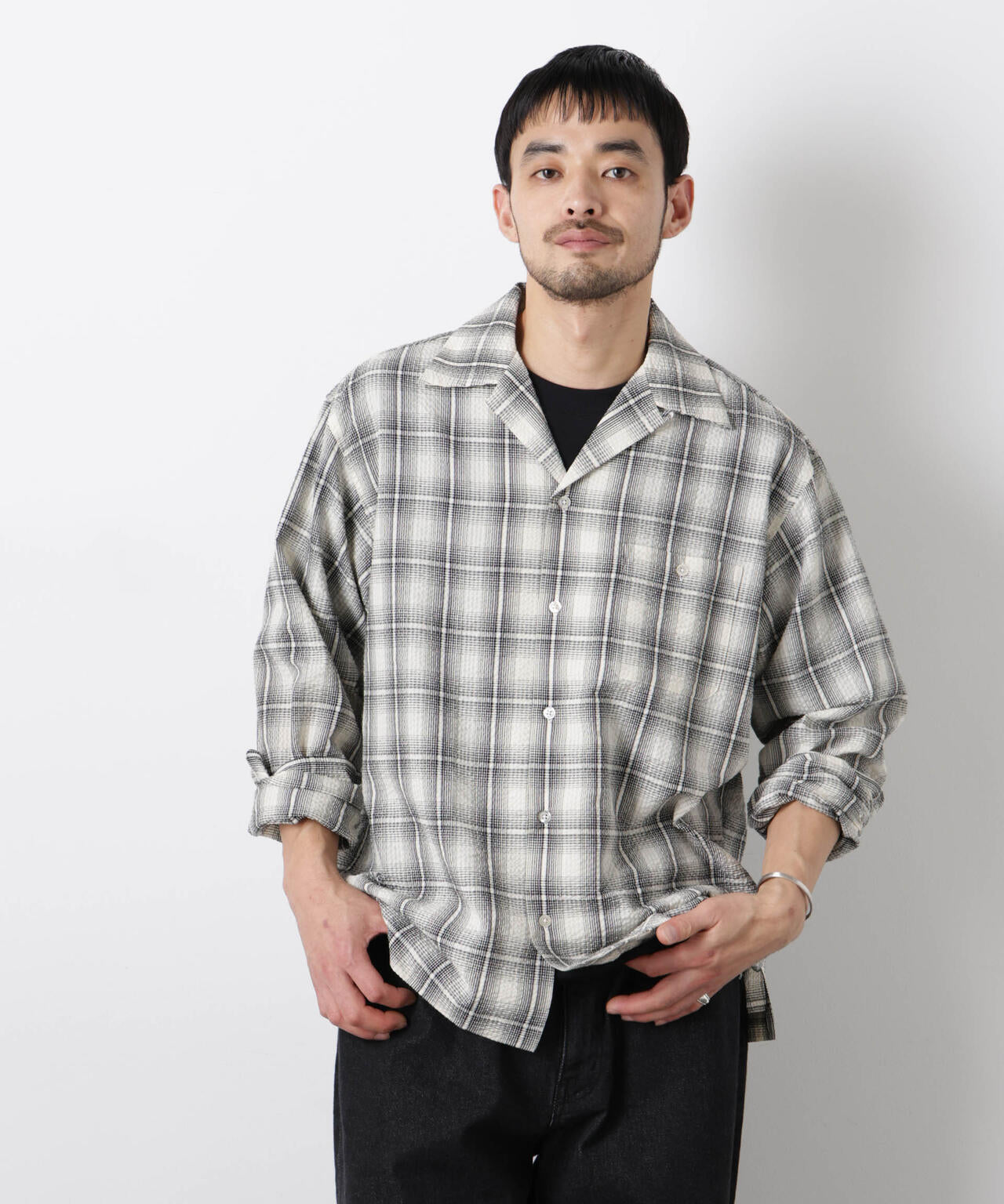 マイクロシアサッカーチェックシャツ 6686120211