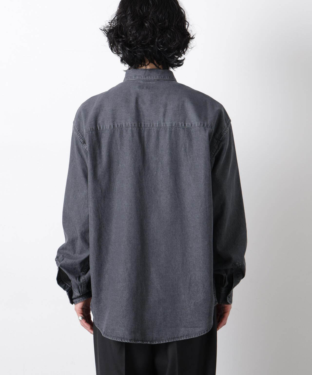 「OtoNANO」大人のワイドシャツ デニムシャツ 長袖 6686120213