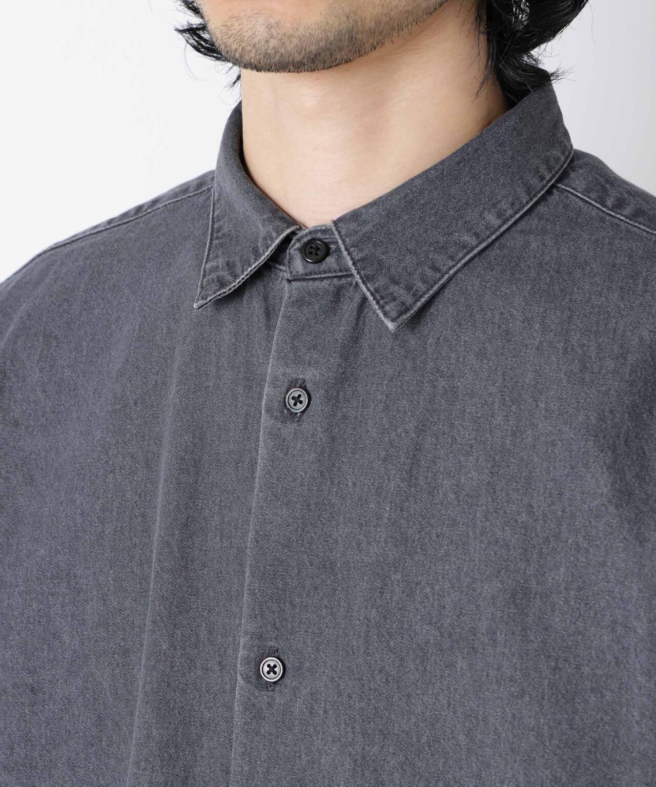 「OtoNANO」大人のワイドシャツ デニムシャツ 長袖 6686120213