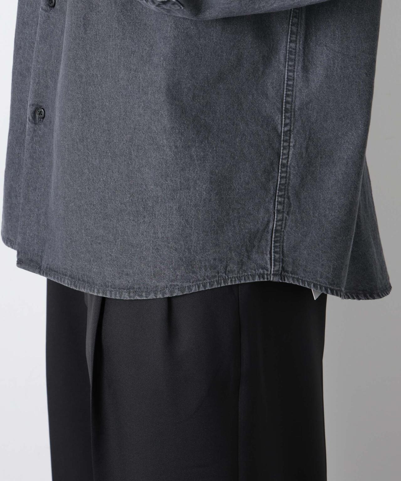 「OtoNANO」大人のワイドシャツ デニムシャツ 長袖 6686120213