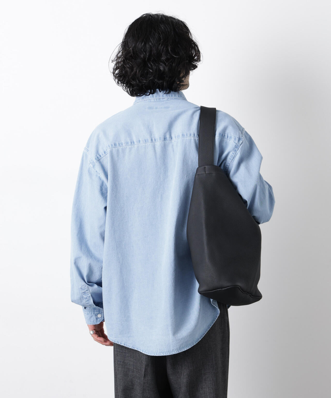 「OtoNANO」大人のワイドシャツ デニムシャツ 長袖 6686120213