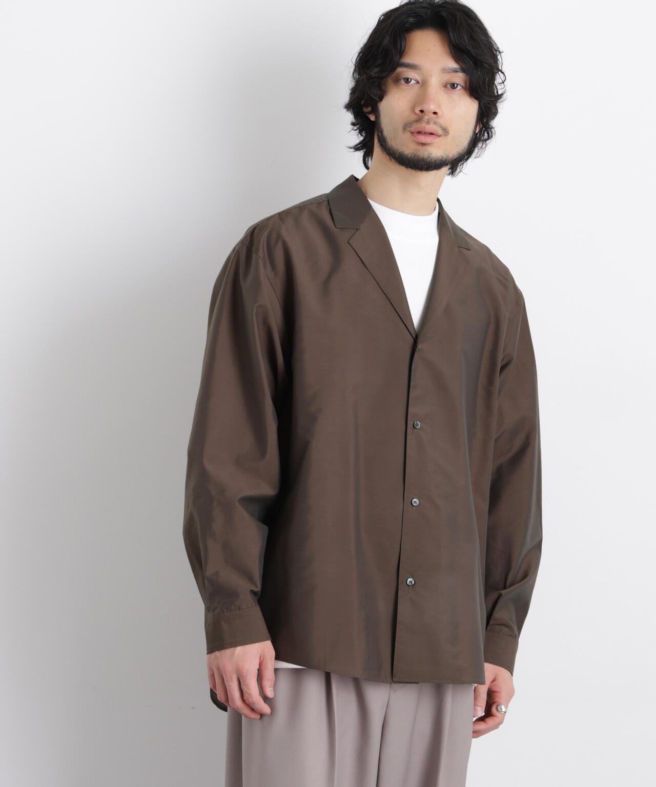 「OtoNANO」 大人のワイドシャツ テーラードカラーシャツ 6686120214