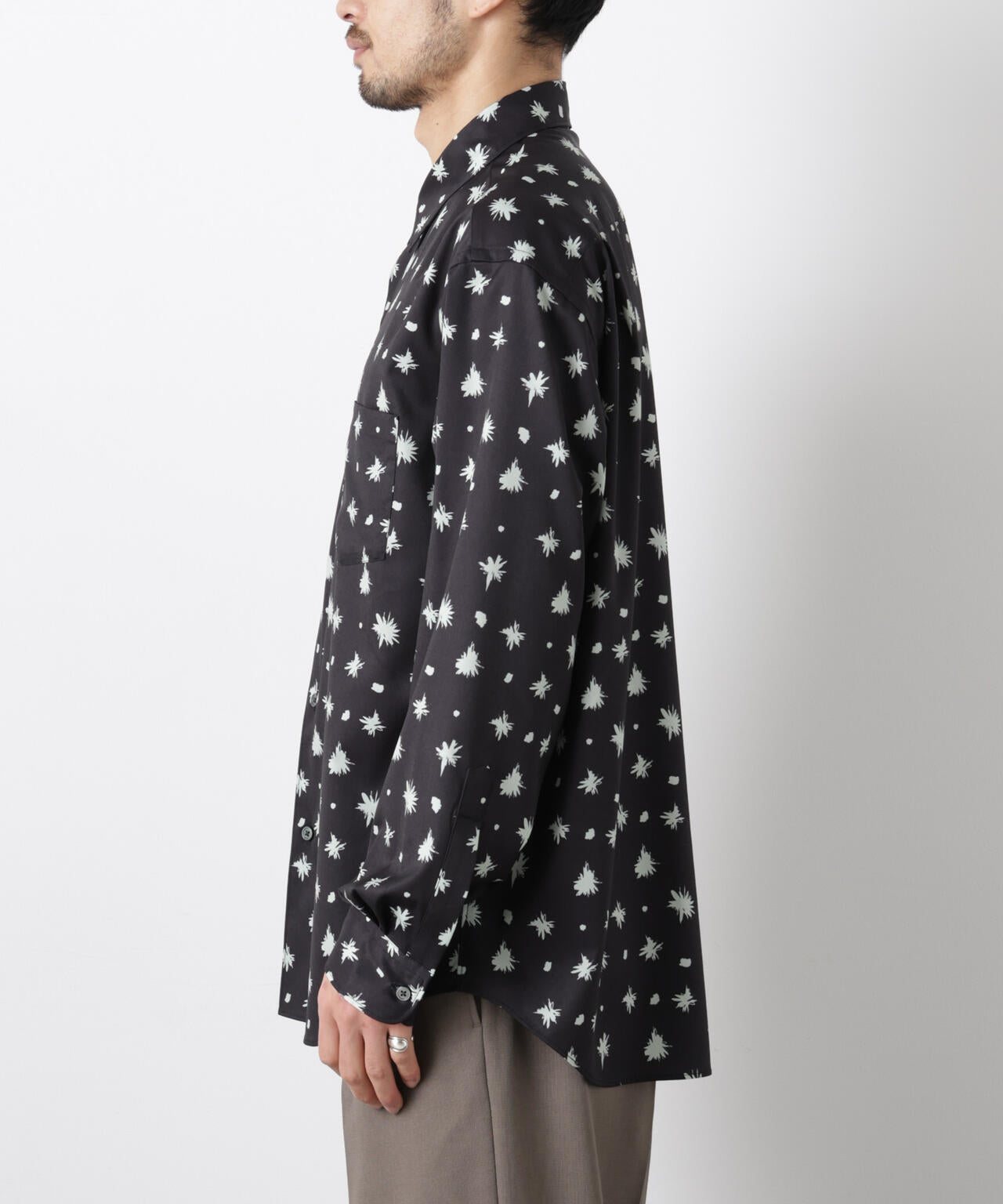 「EDITRIAL PRINT」アートフラワーシャツ 6686120215