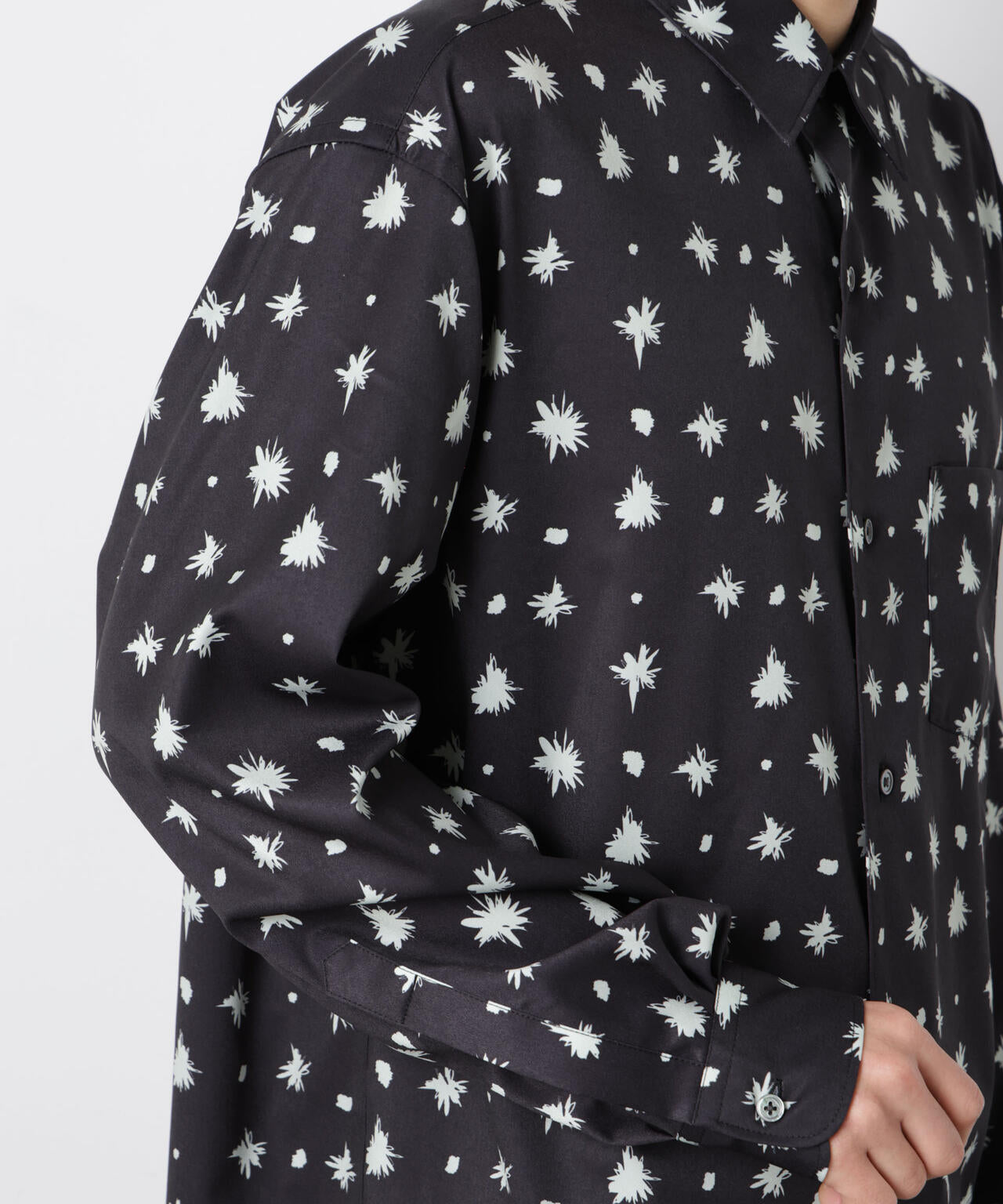 「EDITRIAL PRINT」アートフラワーシャツ 6686120215