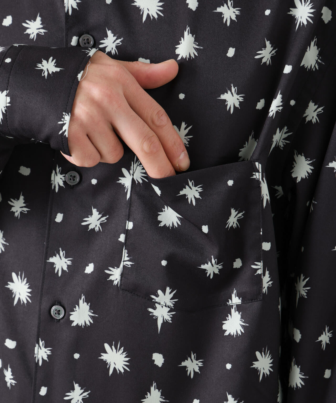 「EDITRIAL PRINT」アートフラワーシャツ 6686120215