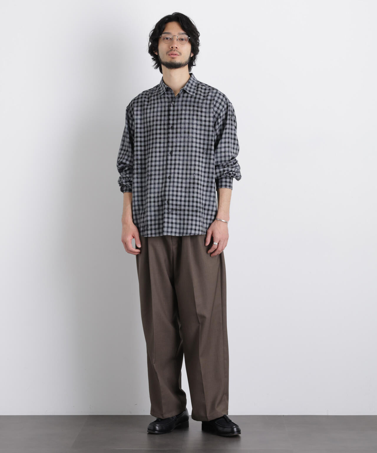 ケミカルフィニッシュチェック オーバーシャツ 6686120218