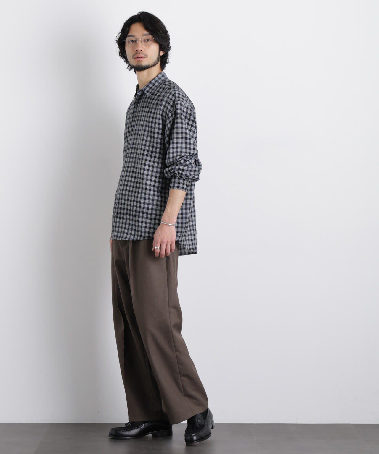 ケミカルフィニッシュチェック オーバーシャツ 6686120218