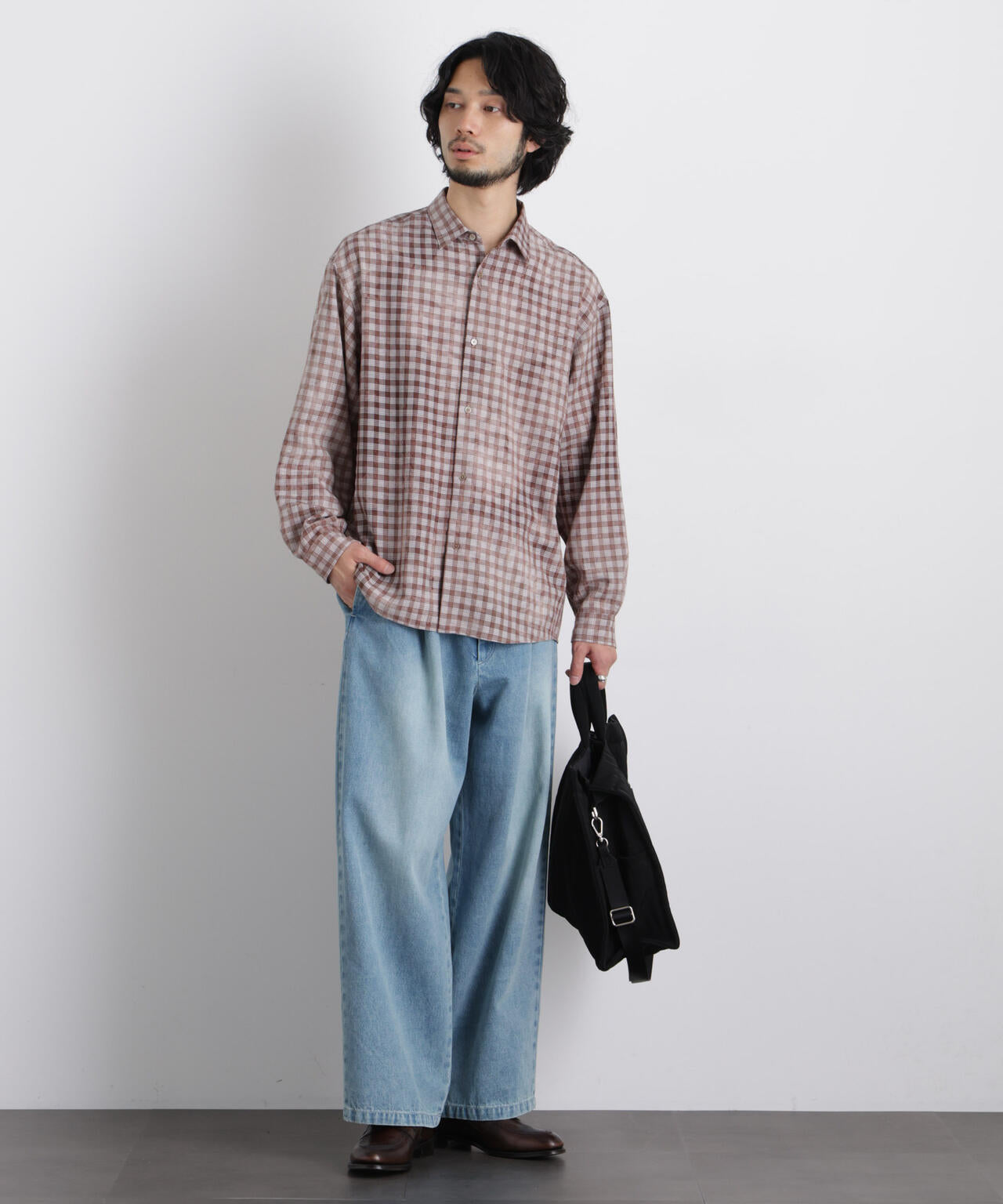 ケミカルフィニッシュチェック オーバーシャツ 6686120218
