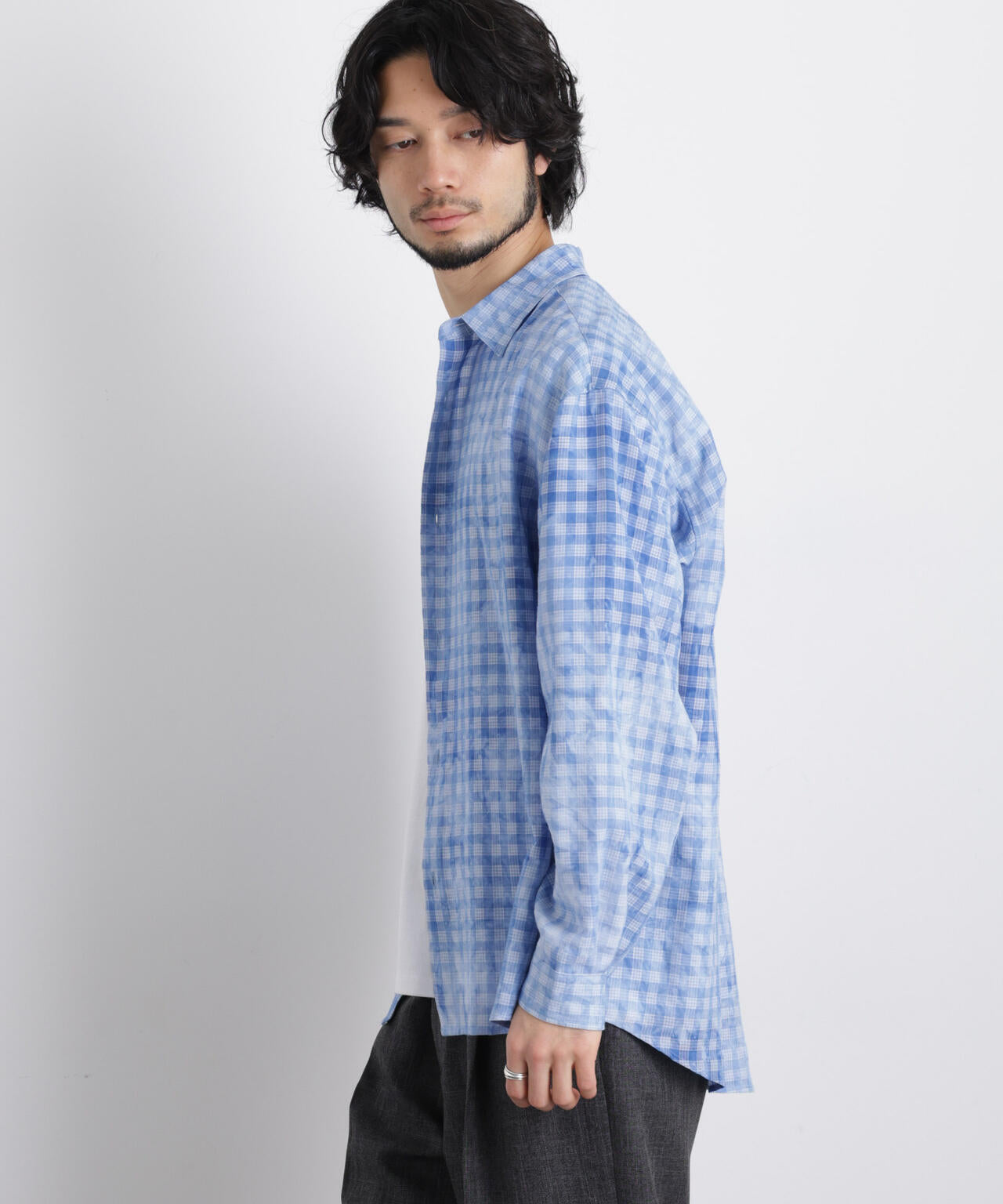 ケミカルフィニッシュチェック オーバーシャツ 6686120218