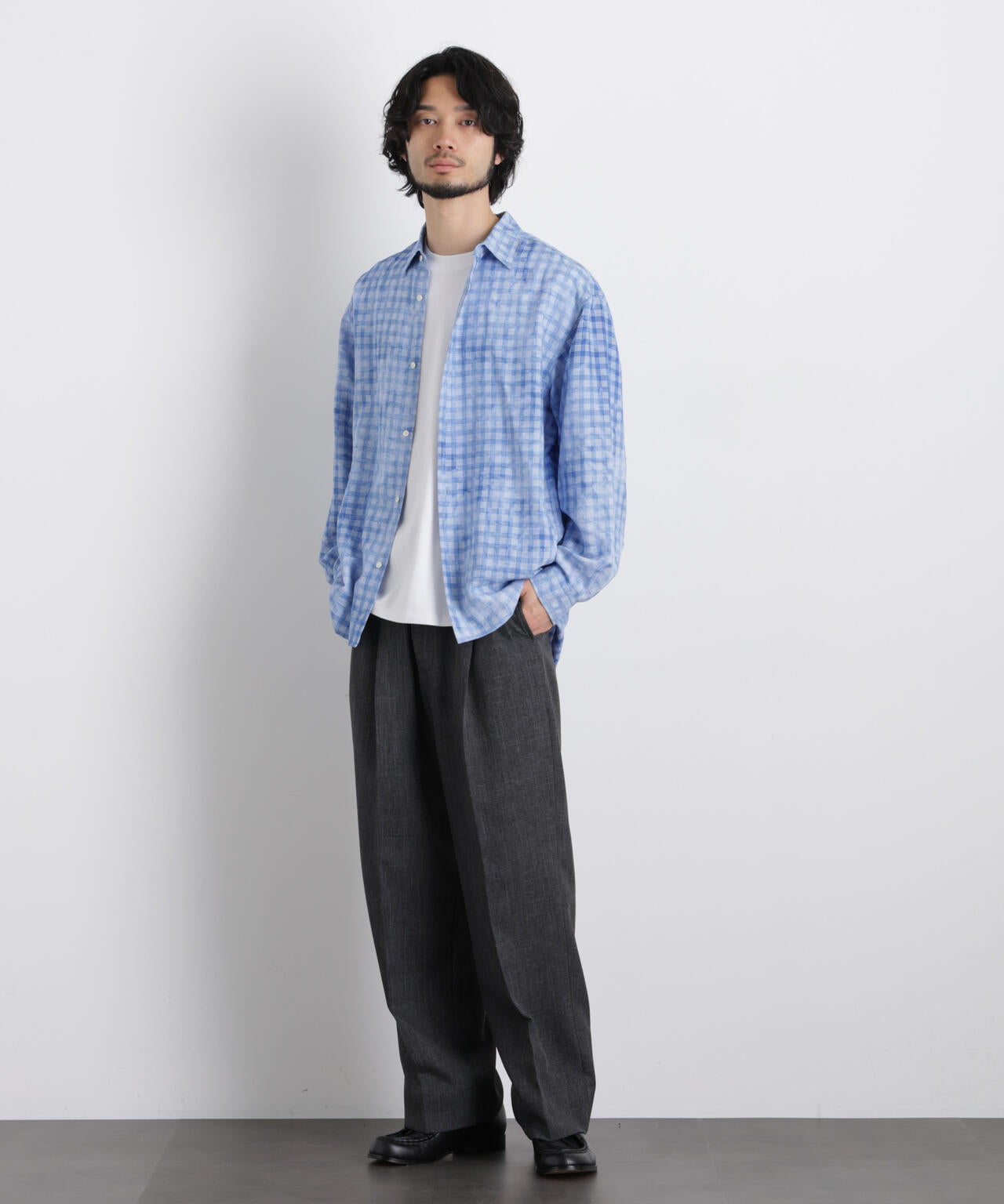 ケミカルフィニッシュチェック オーバーシャツ 6686120218