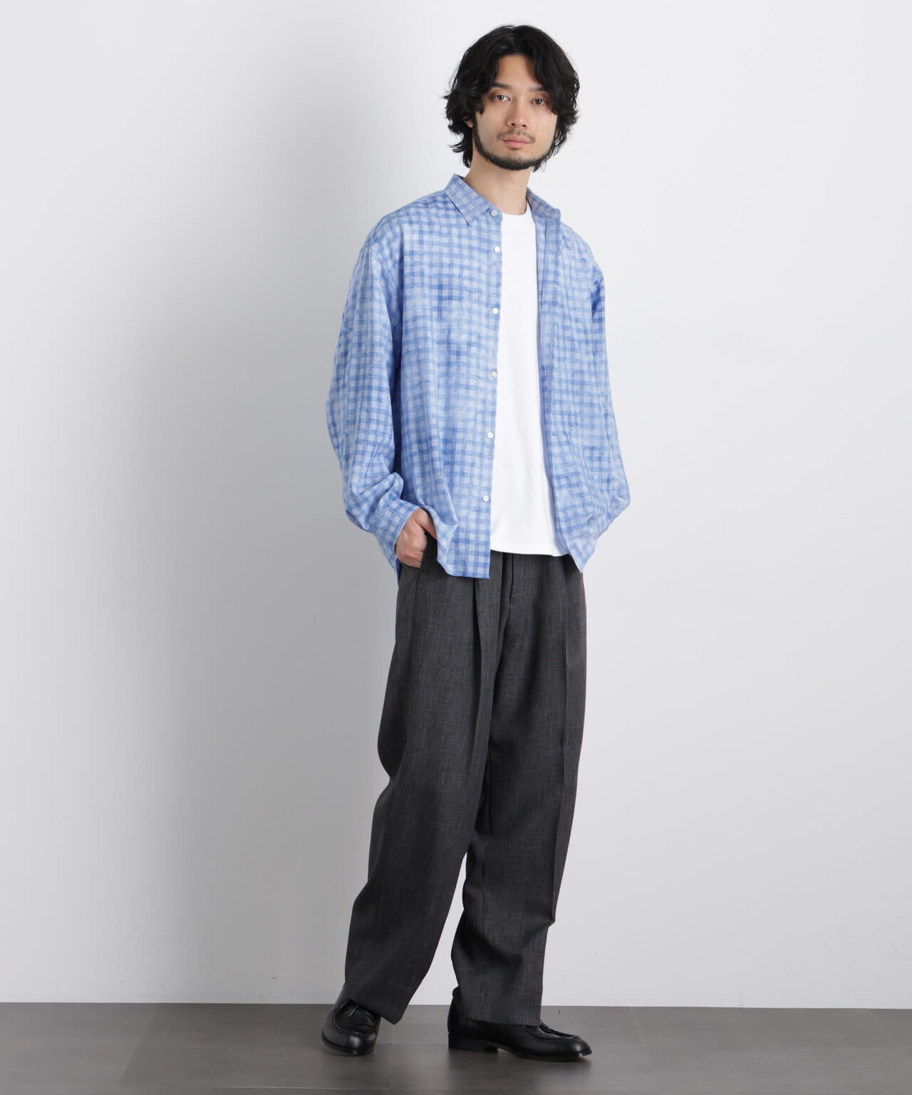 ケミカルフィニッシュチェック オーバーシャツ 6686120218