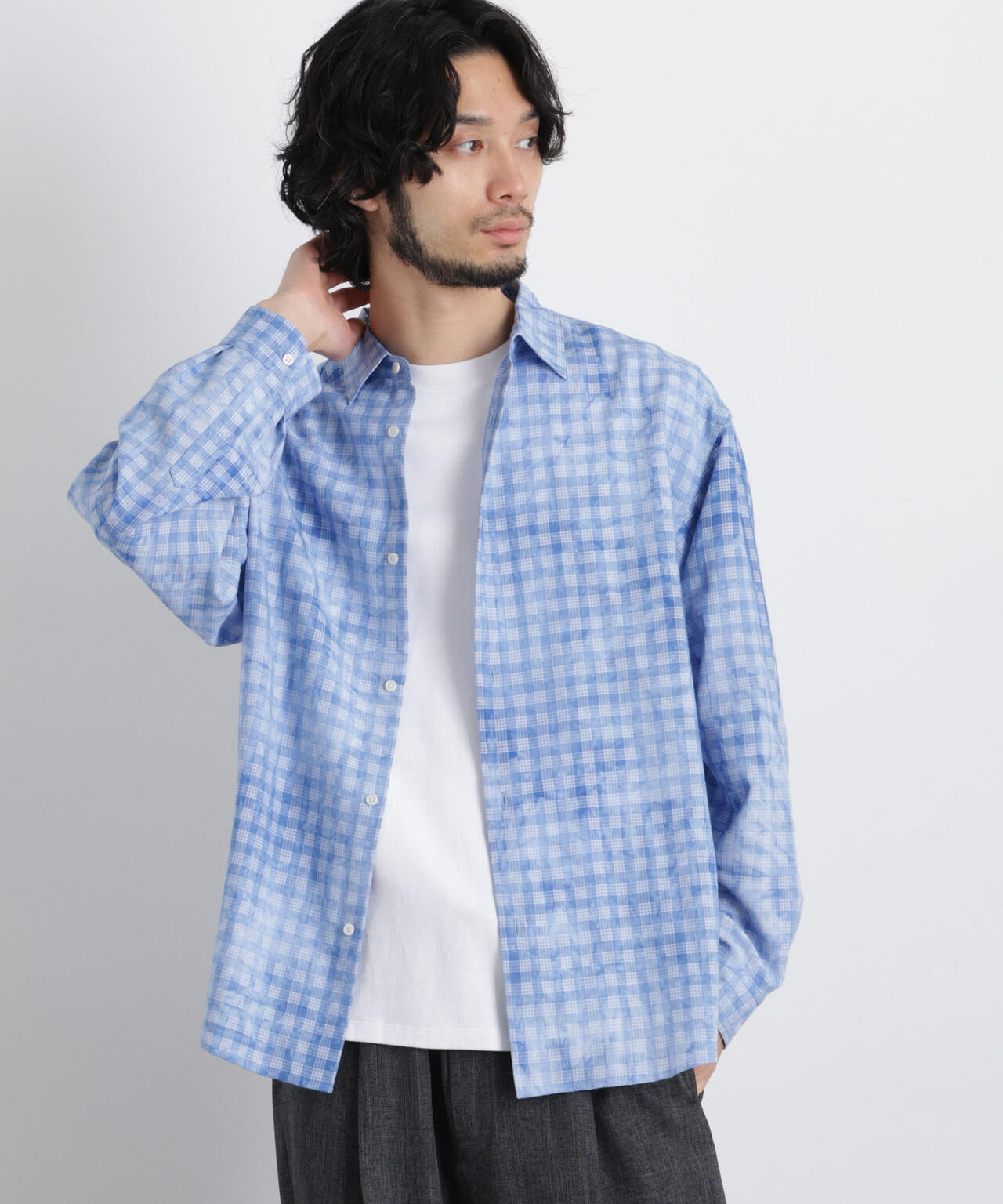 ケミカルフィニッシュチェック オーバーシャツ 6686120218