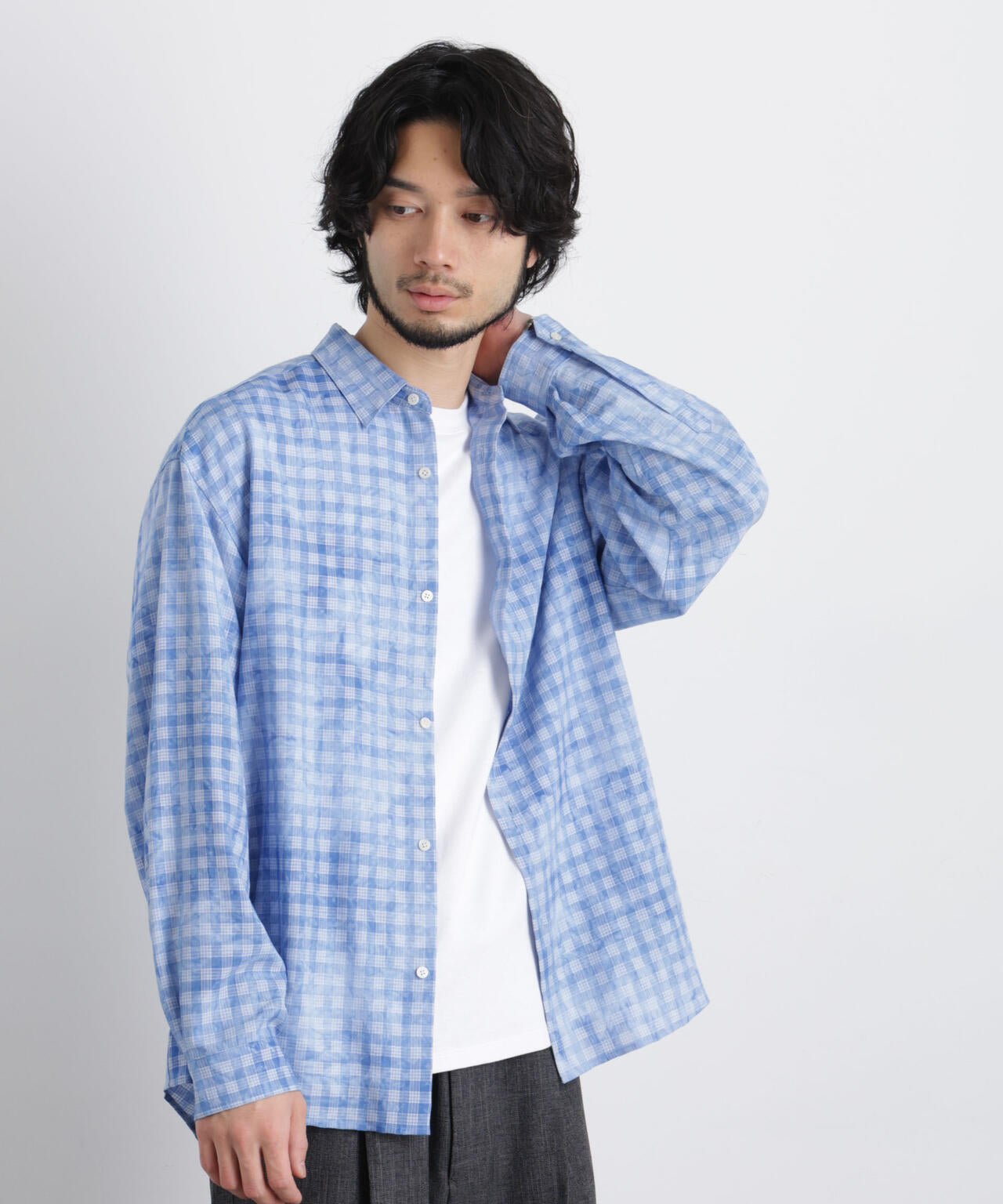 ケミカルフィニッシュチェック オーバーシャツ 6686120218