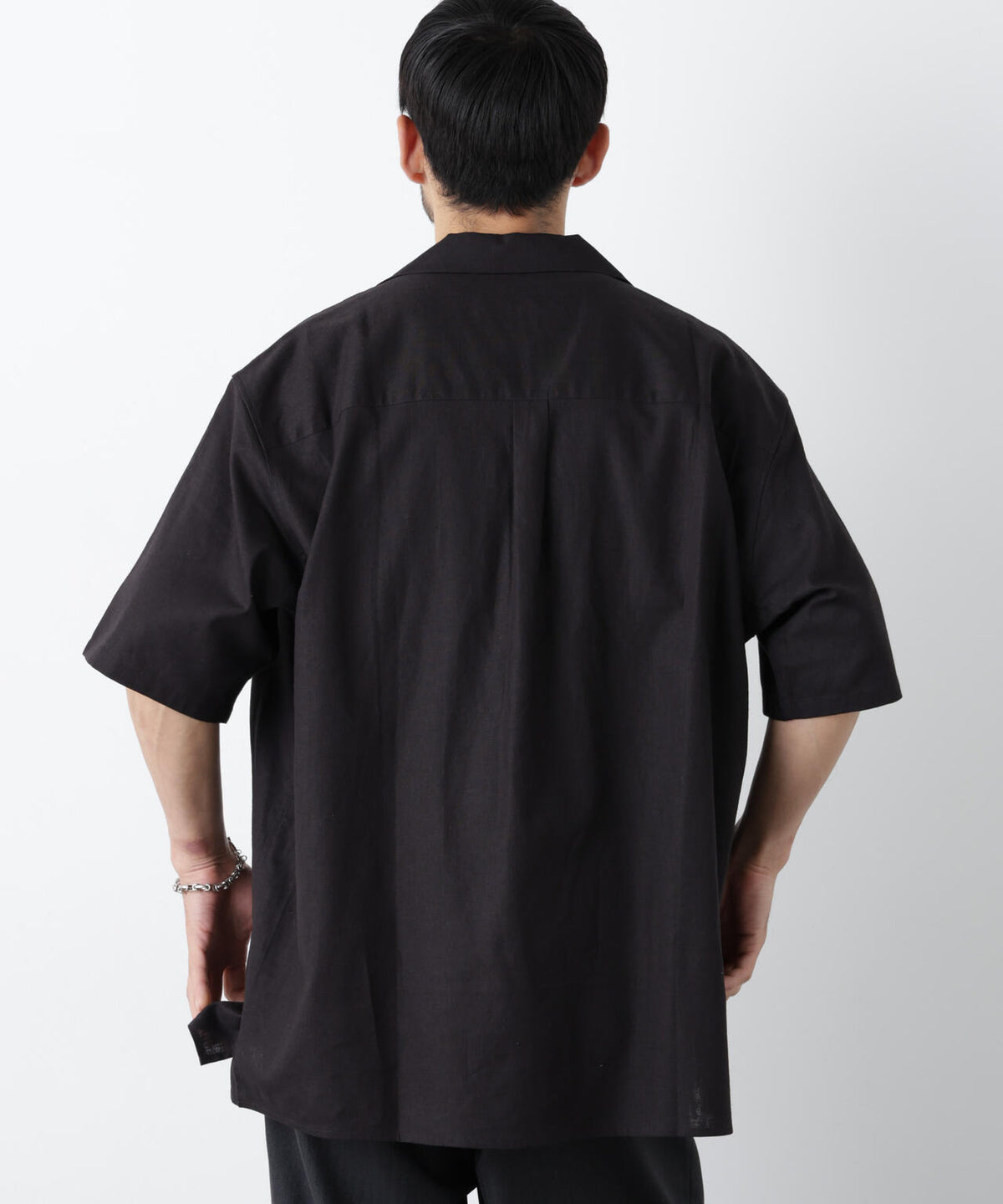 「FRENCH LINEN」 フライフロント半袖シャツ 6686121201