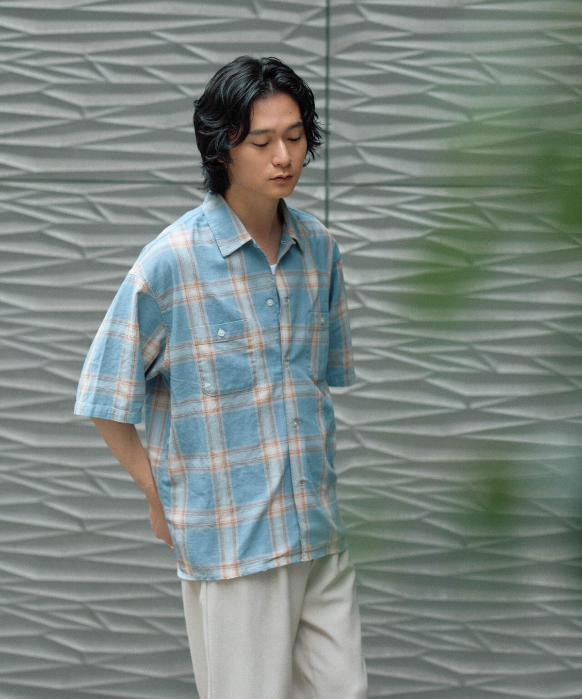 バスケットシアー オンブレーチェックシャツ 6686121214