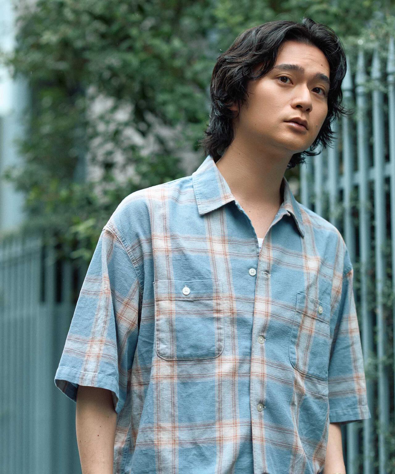 バスケットシアー オンブレーチェックシャツ 6686121214