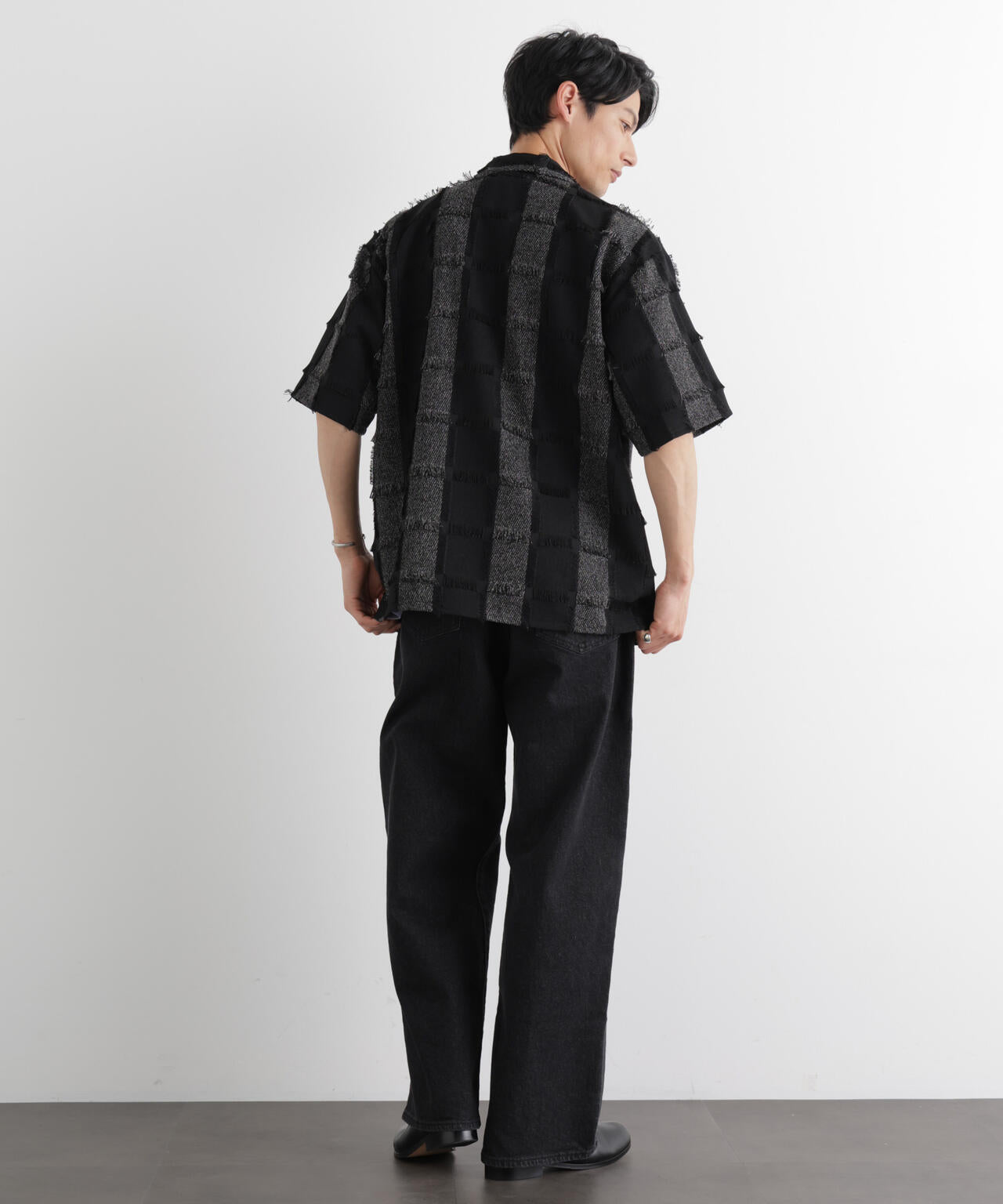 カットジャガードフリンジシャツ 6686121216