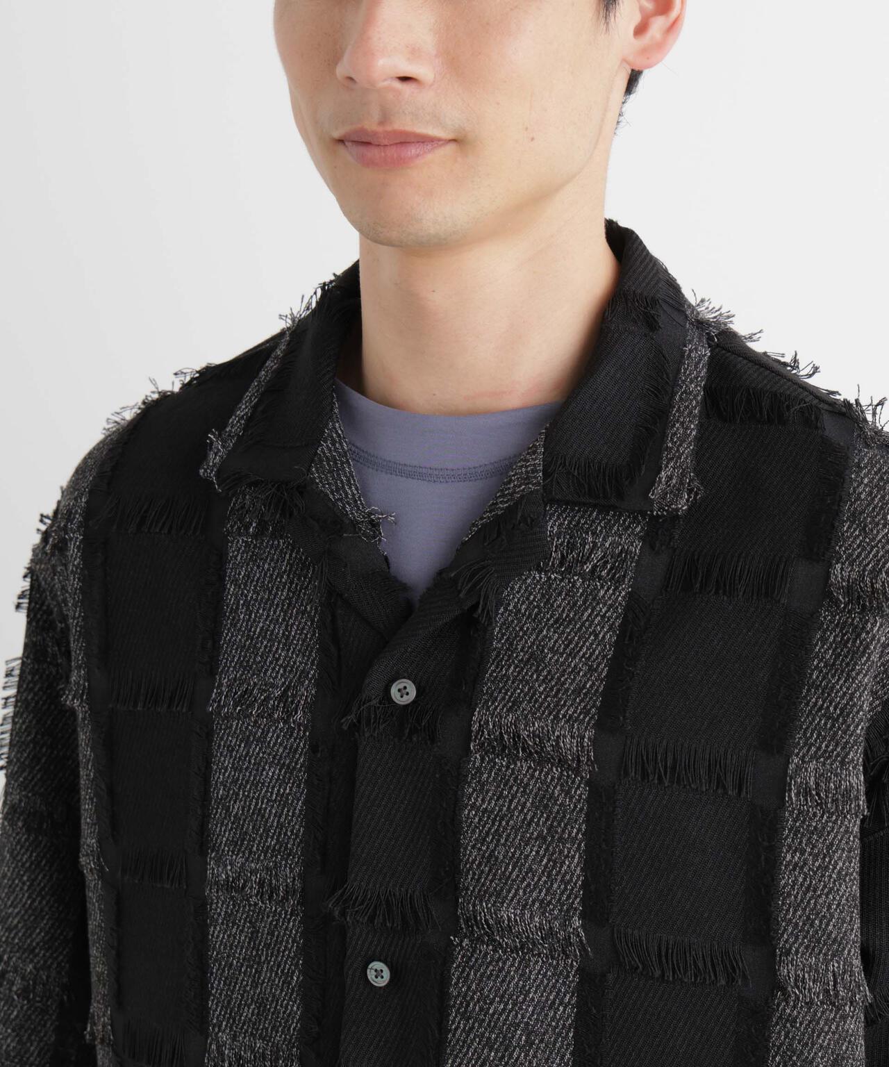 カットジャガードフリンジシャツ 6686121216