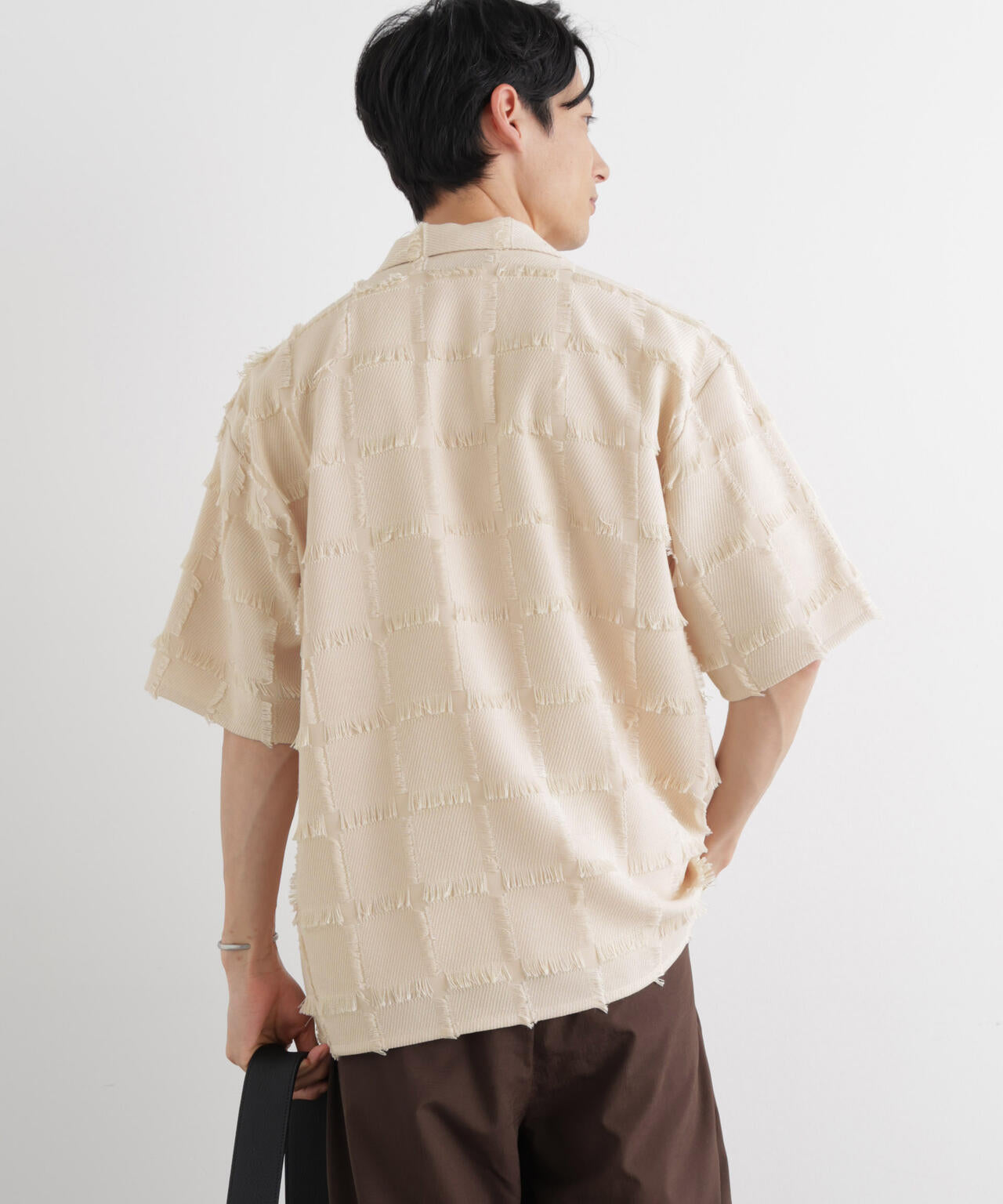 カットジャガードフリンジシャツ 6686121216