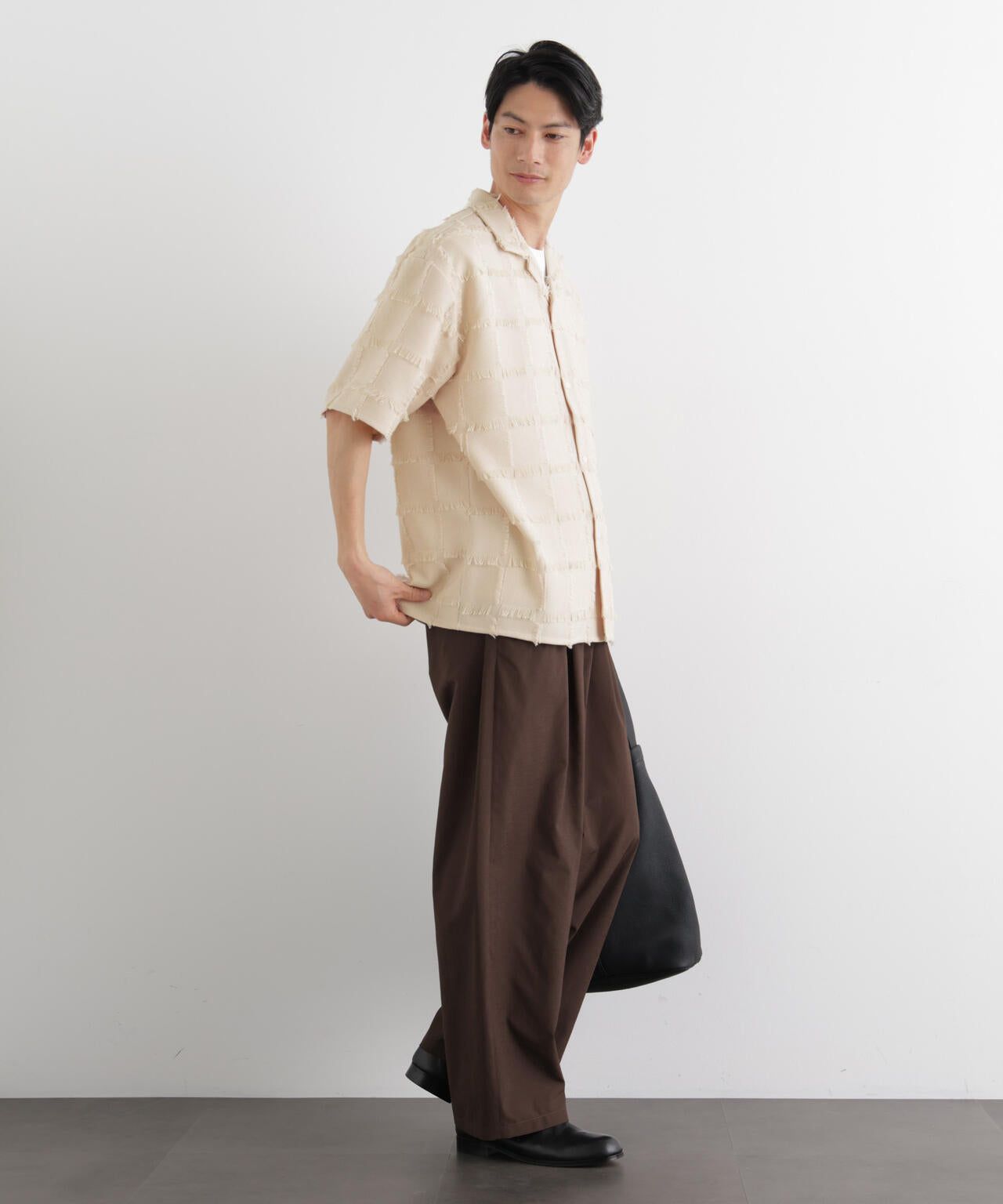 カットジャガードフリンジシャツ 6686121216