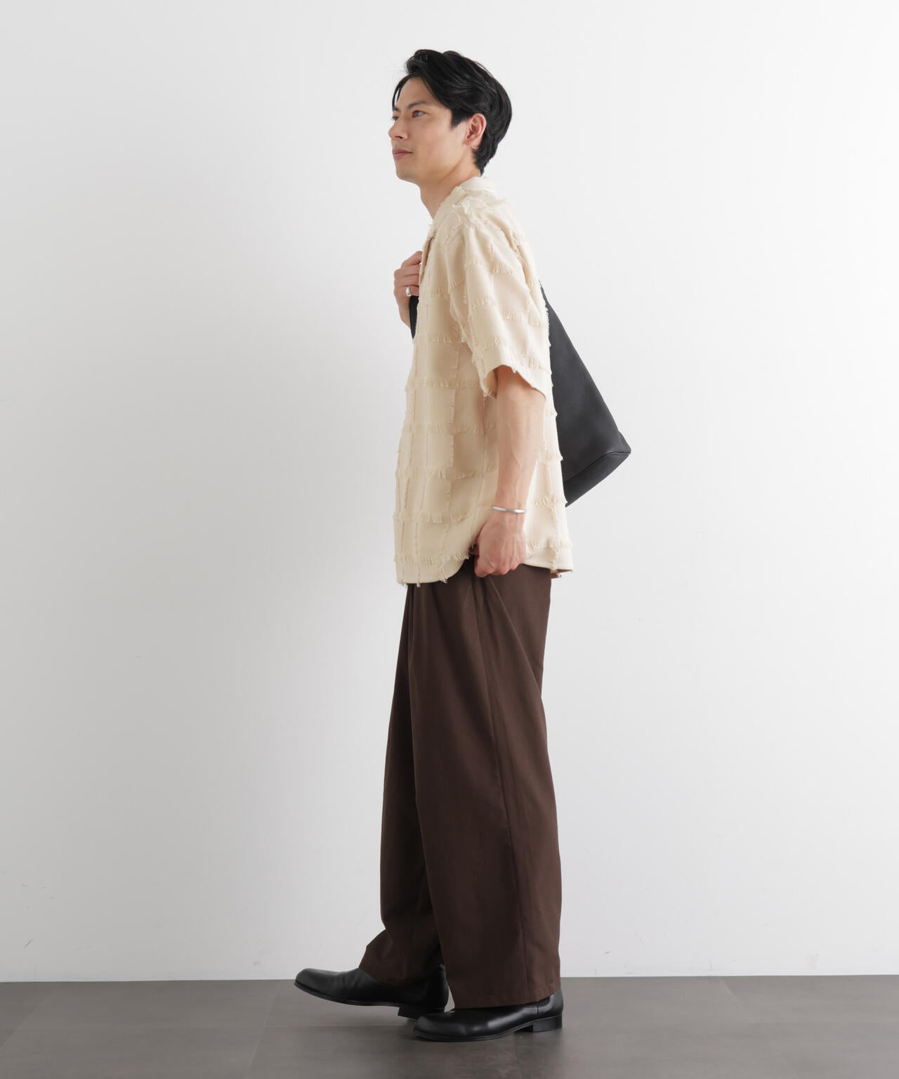 カットジャガードフリンジシャツ 6686121216