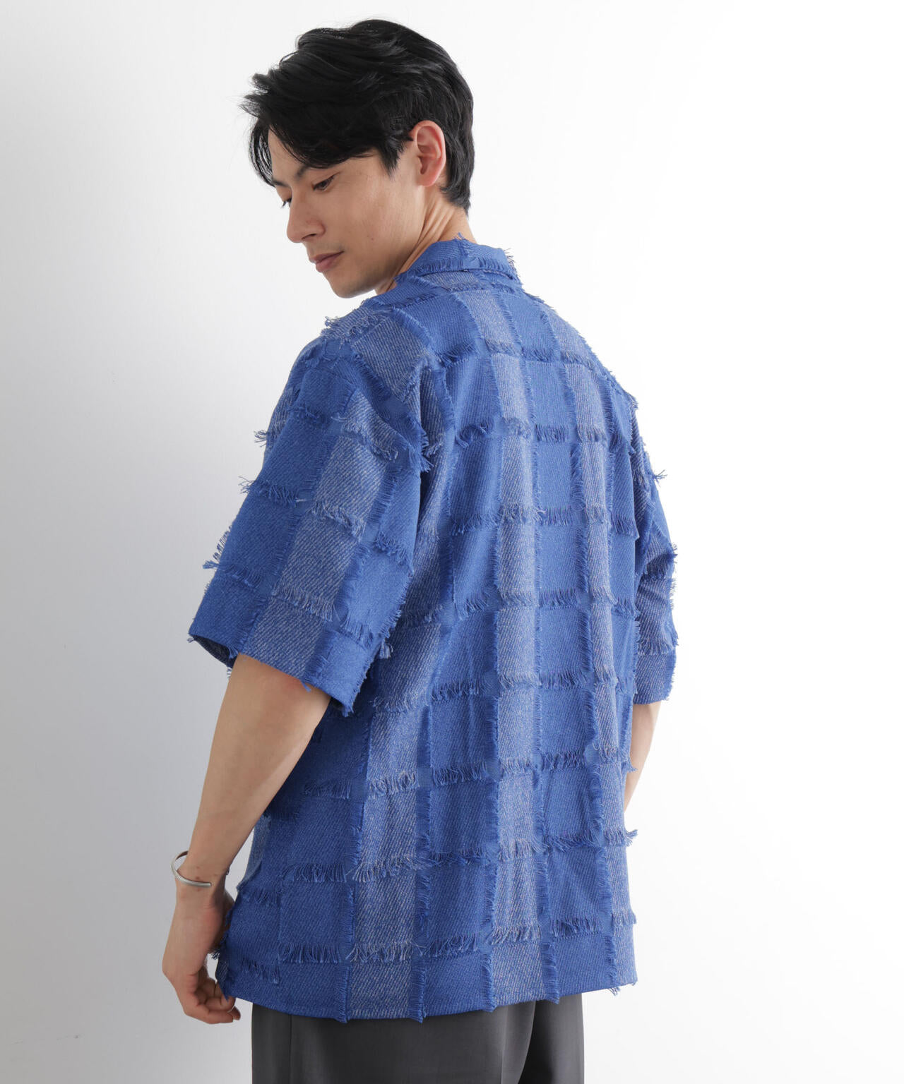 カットジャガードフリンジシャツ 6686121216