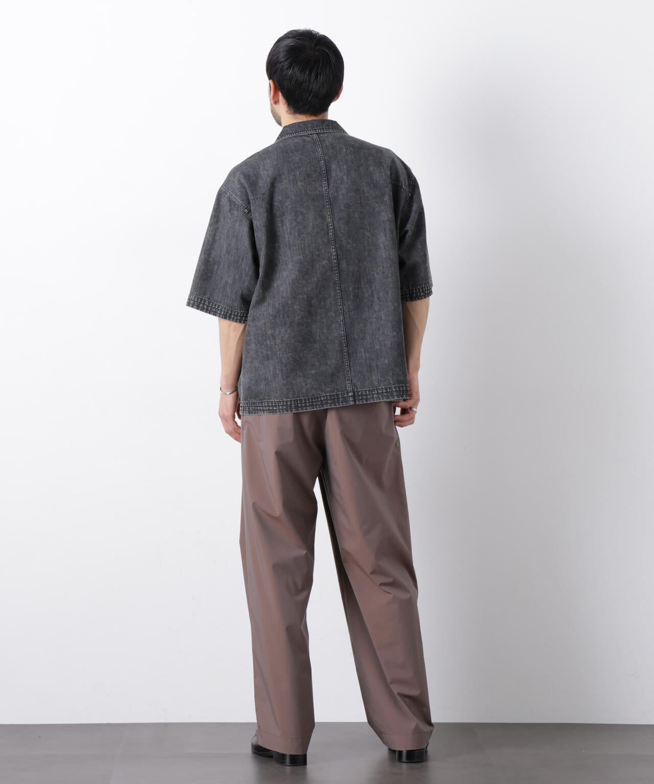 「OtoNANO」 デニムシャツ 半袖 6686121219