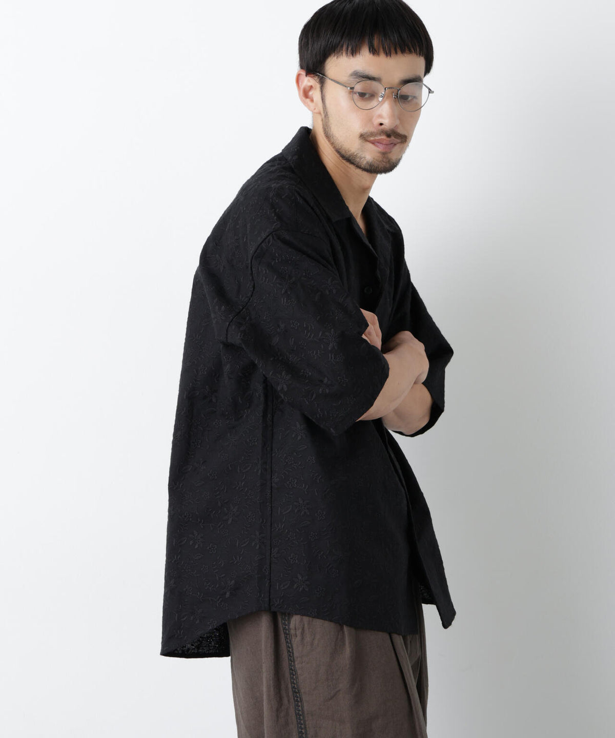 「OtoNANO」×masoret総柄刺繍シャツ(セットアップ可) 6686121222
