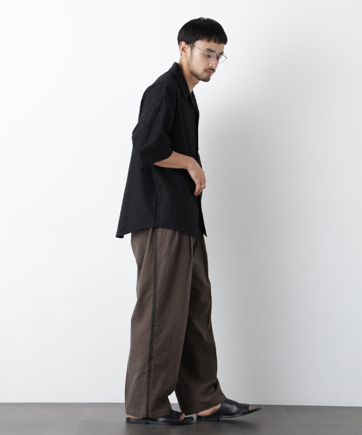 「OtoNANO」×masoret総柄刺繍シャツ(セットアップ可) 6686121222