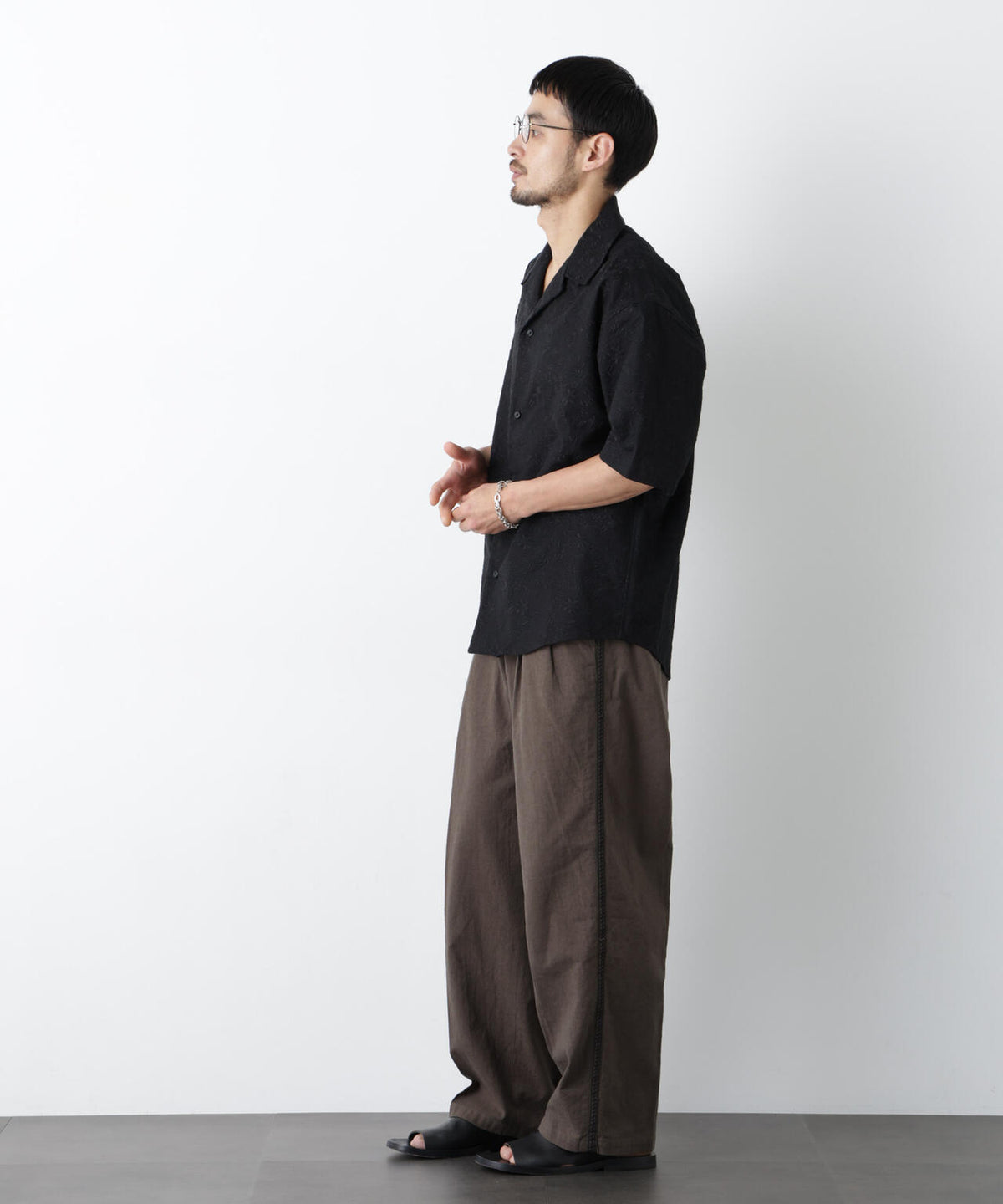 「OtoNANO」×masoret総柄刺繍シャツ(セットアップ可) 6686121222
